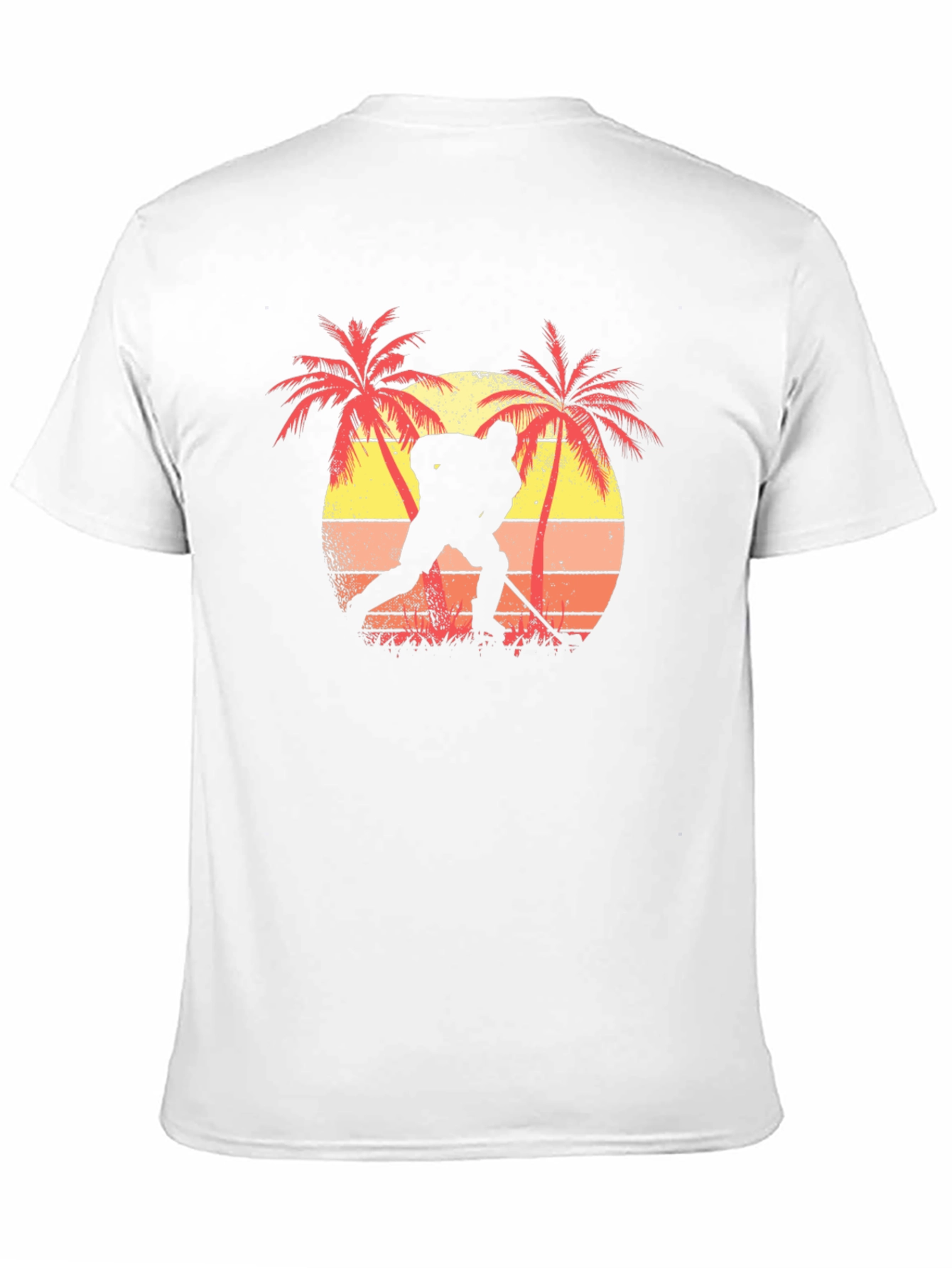 Tropical Hockey Player Graphic Tee