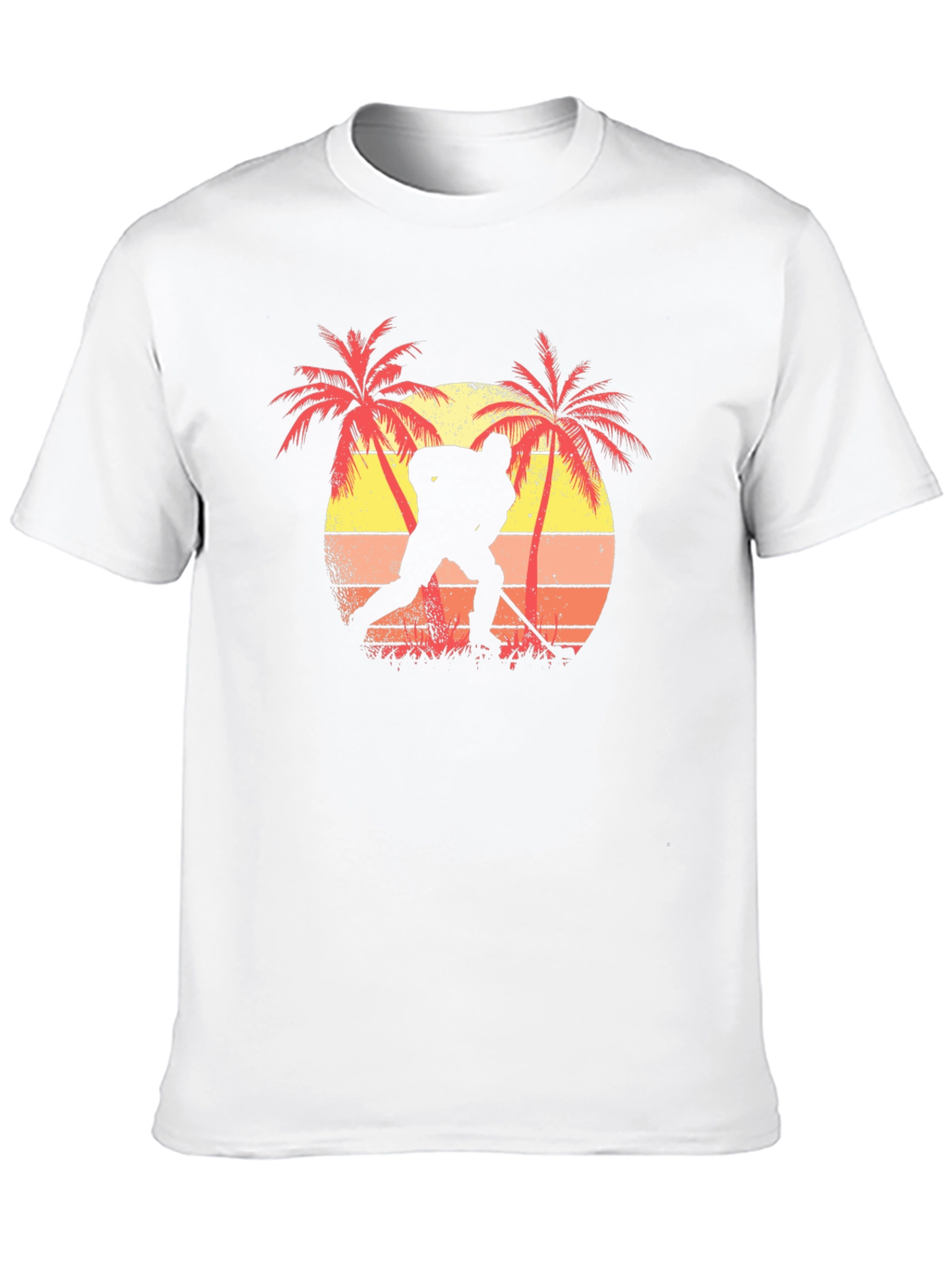 Tropical Hockey Player Graphic Tee