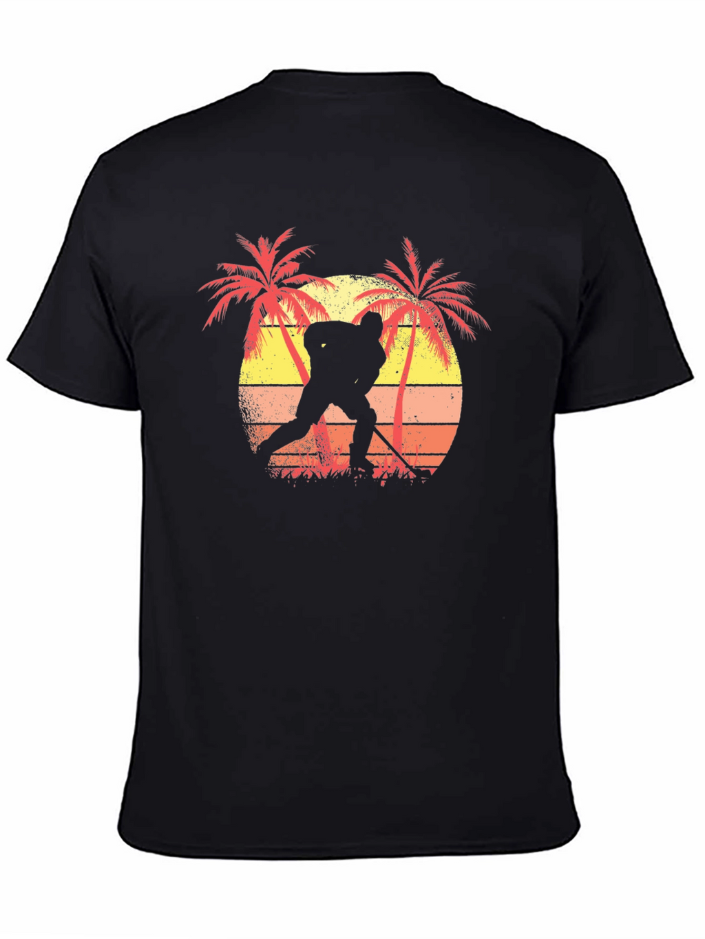 Tropical Hockey Player Graphic Tee