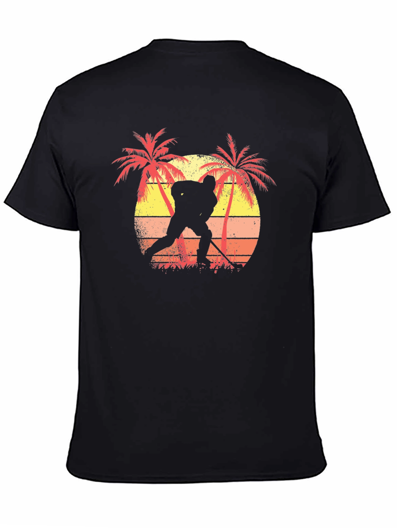 Tropical Hockey Player Graphic Tee