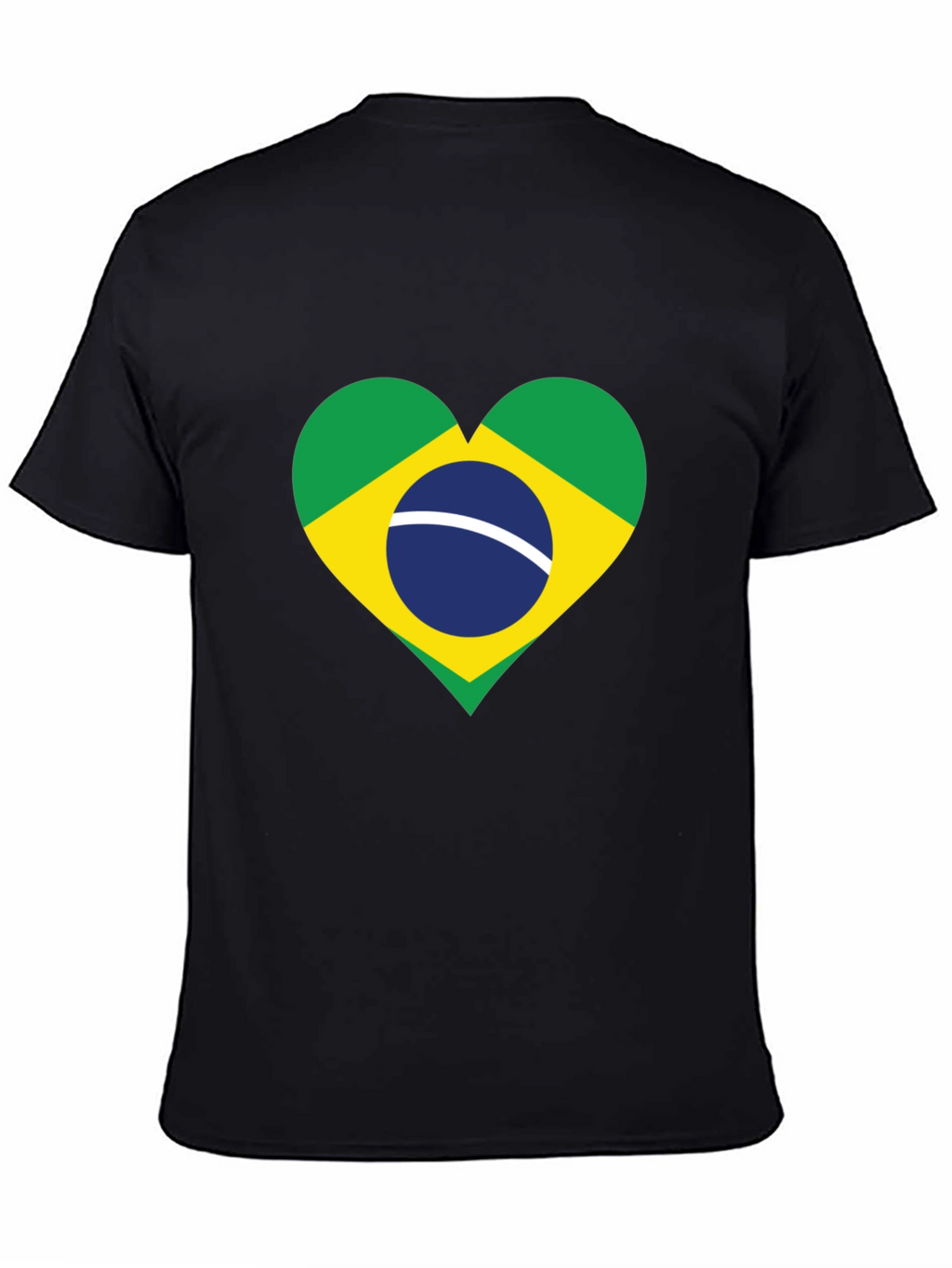 Brazil Flag Heart Graphic T-Shirt