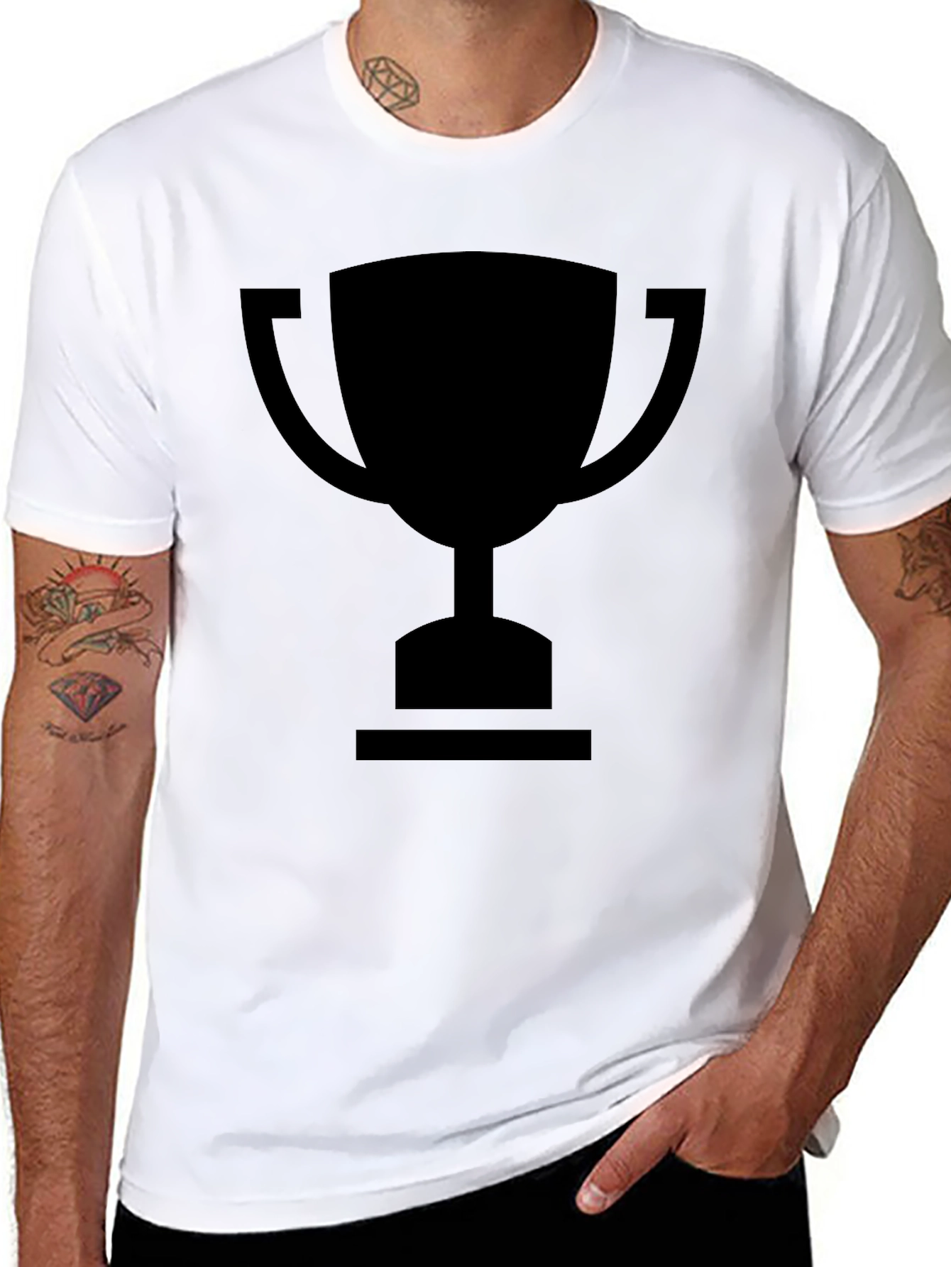 Trophy Graphic T-Shirt - Black Cotton Tee