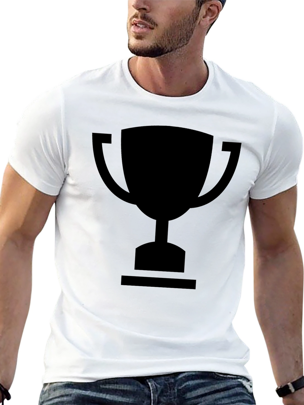 Trophy Graphic T-Shirt - Black Cotton Tee