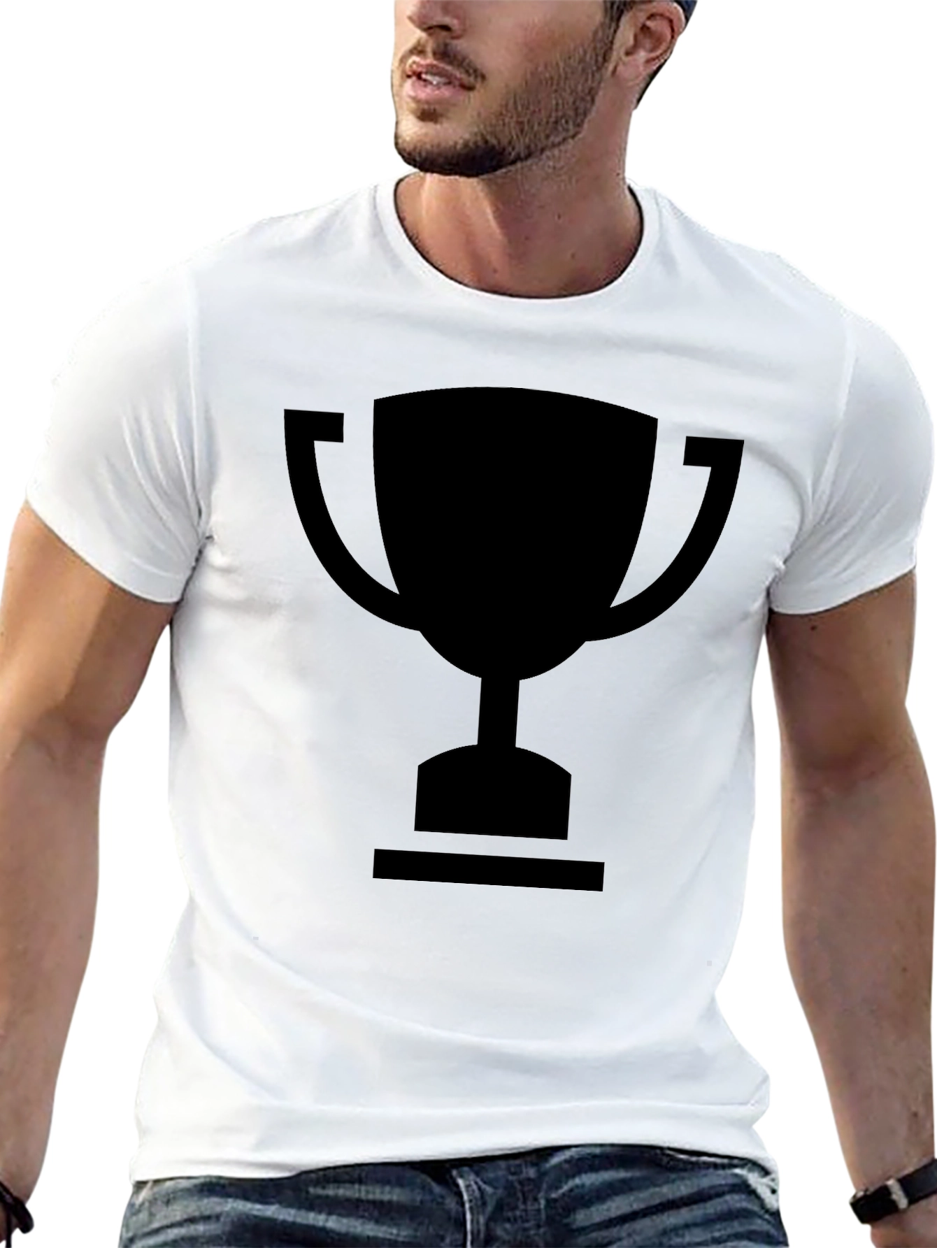 Trophy Graphic T-Shirt - Black Cotton Tee