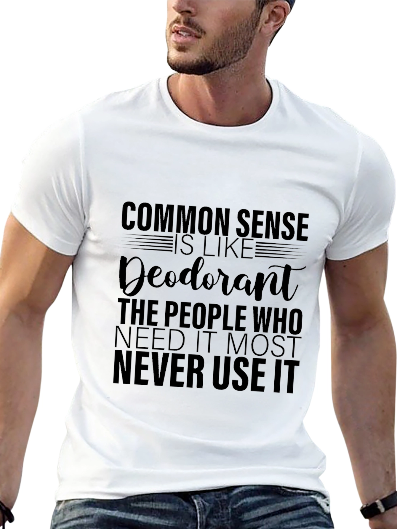 Common Sense Deodorant Graphic T-Shirt