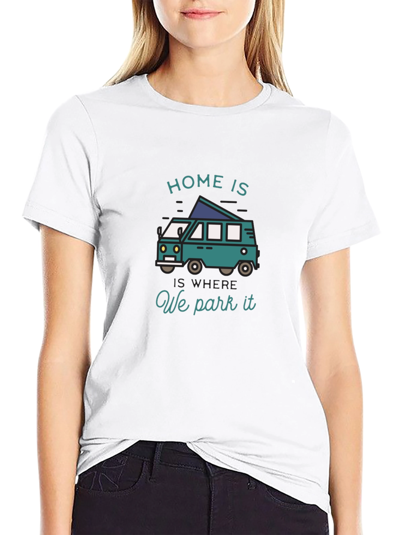 Home Is Where We Park It Camper Van T-Shirt