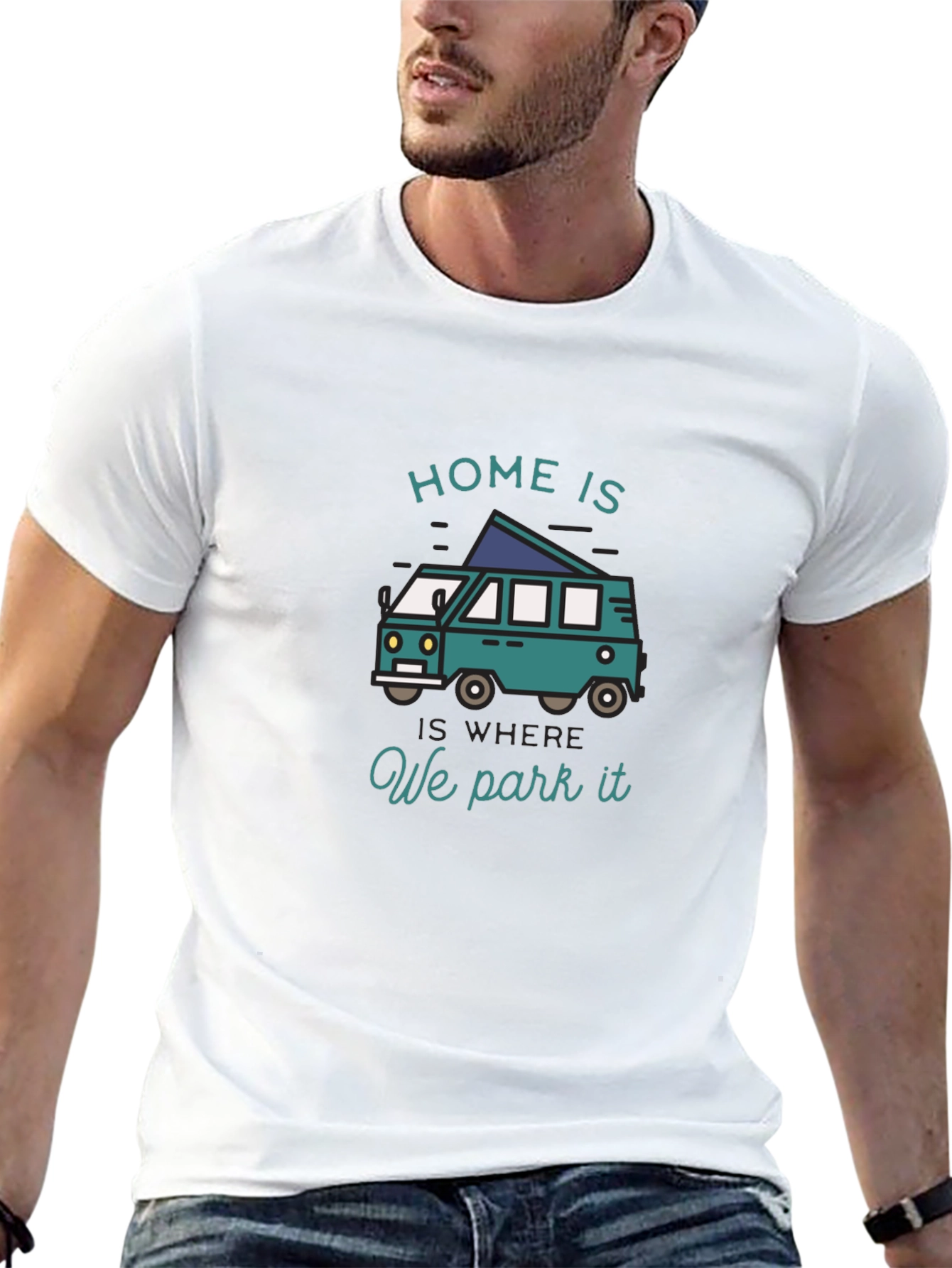 Home Is Where We Park It Camper Van T-Shirt