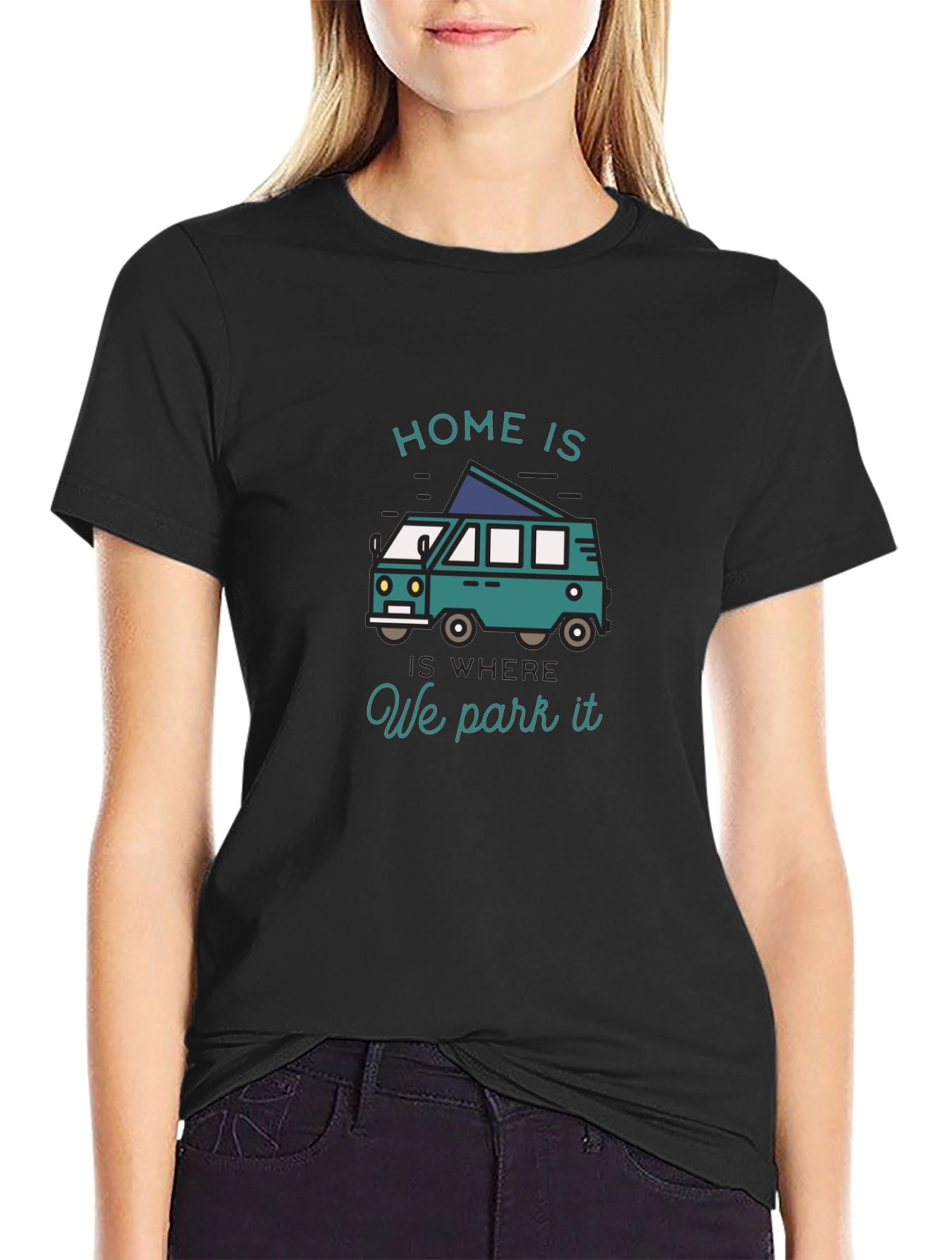 Home Is Where We Park It Camper Van T-Shirt