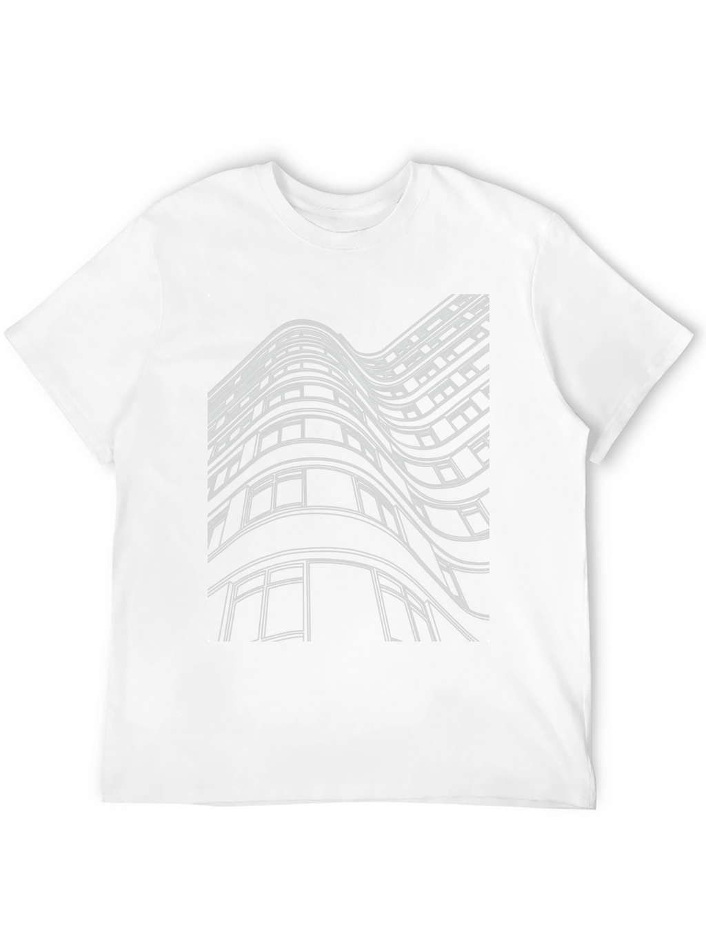 Abstract Building Graphic Tee - Black