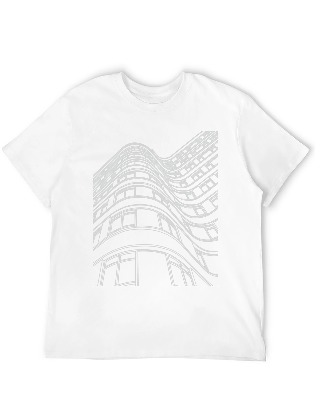 Abstract Building Graphic Tee - Black