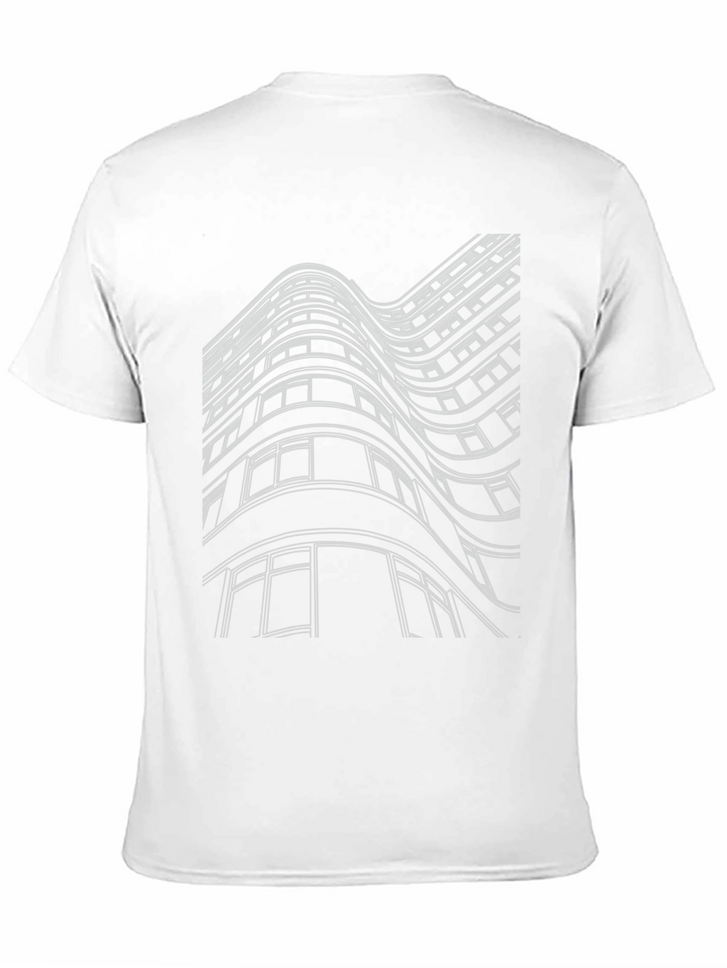 Abstract Building Graphic Tee - Black