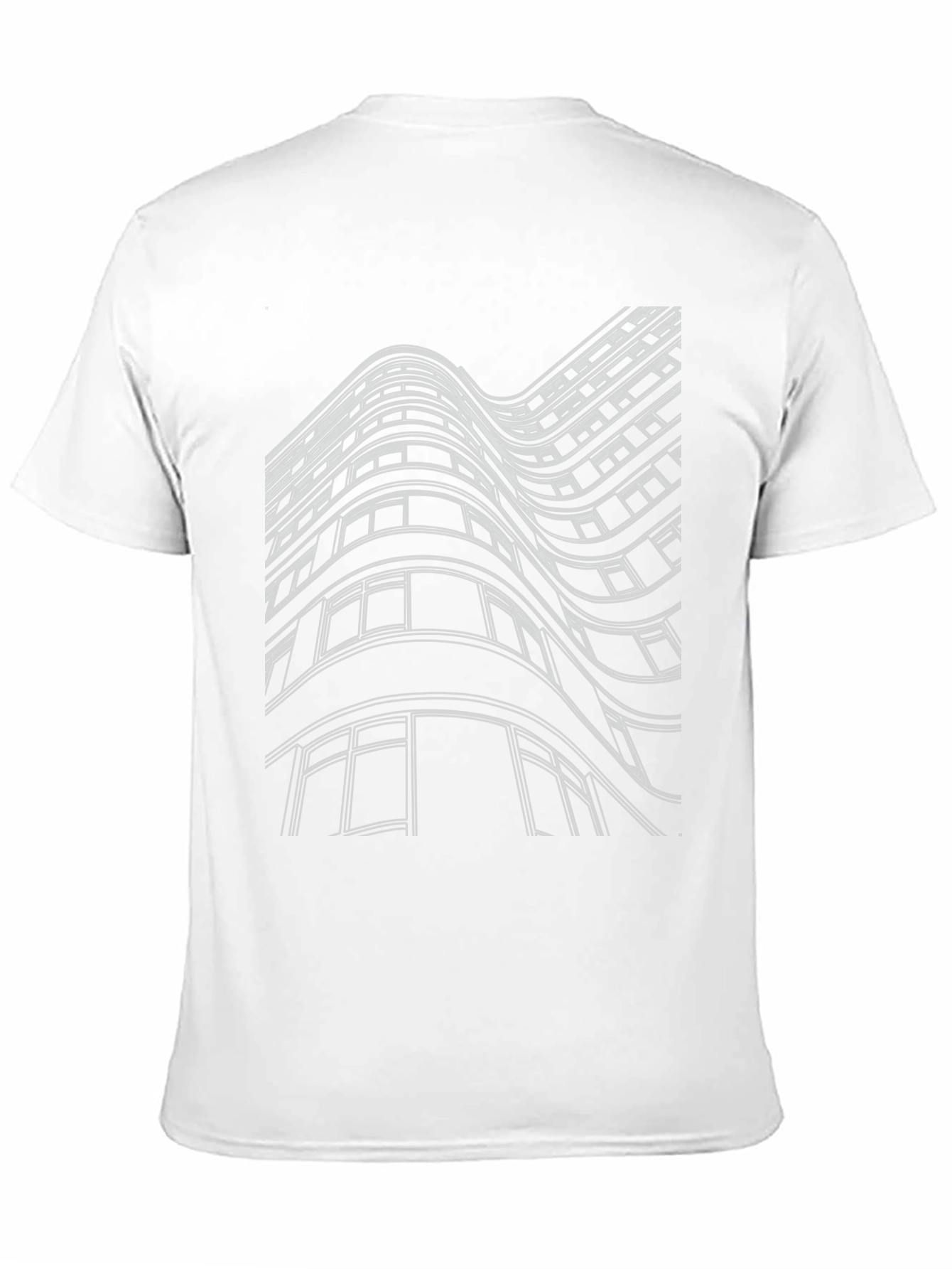 Abstract Building Graphic Tee - Black