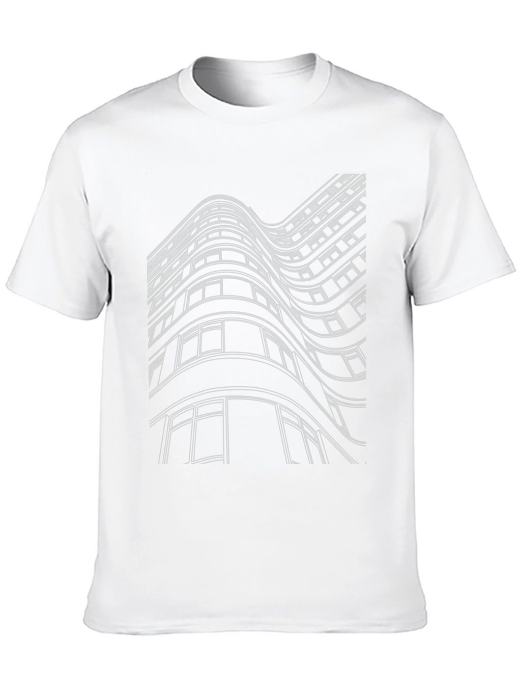 Abstract Building Graphic Tee - Black