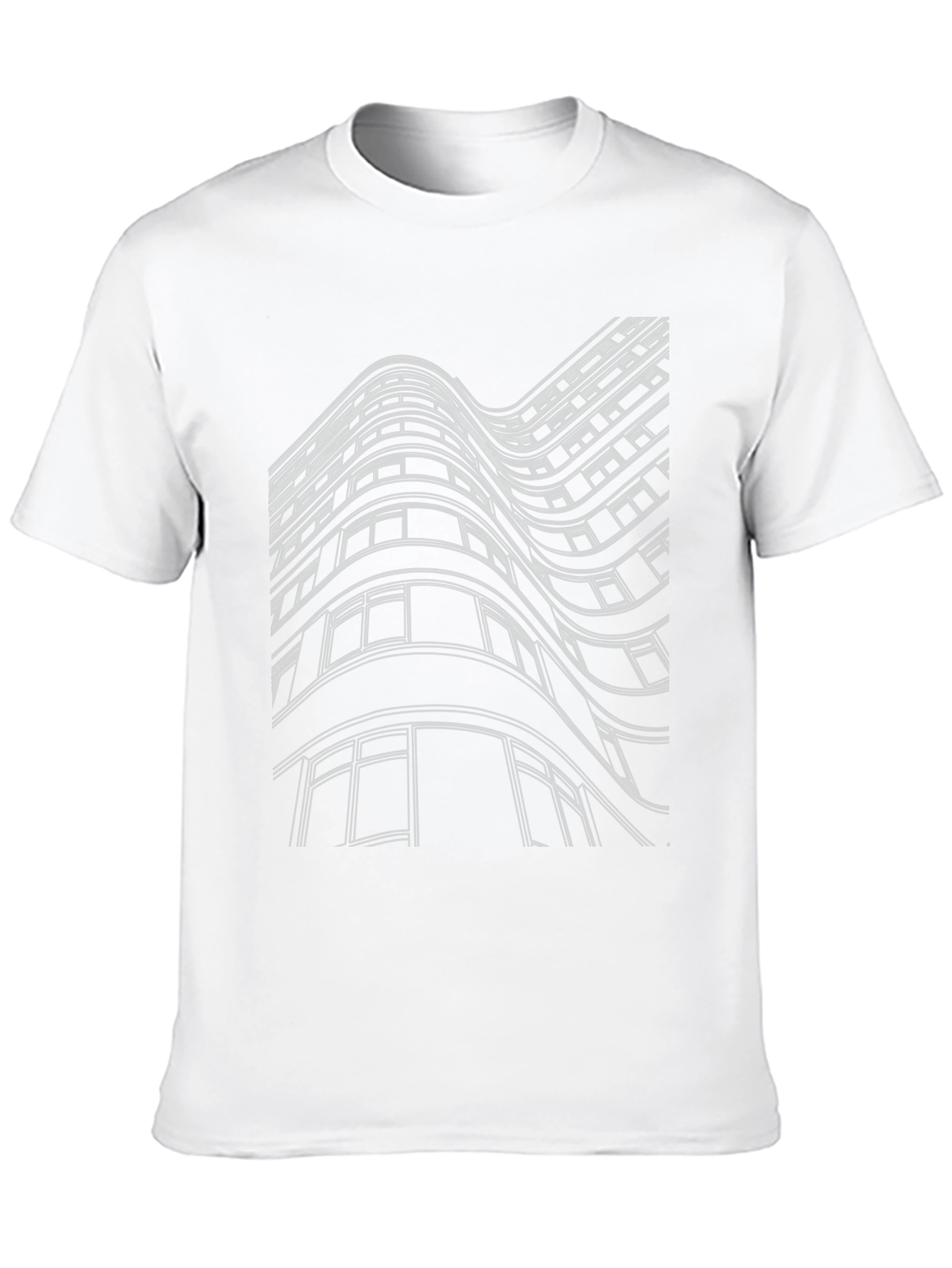 Abstract Building Graphic Tee - Black