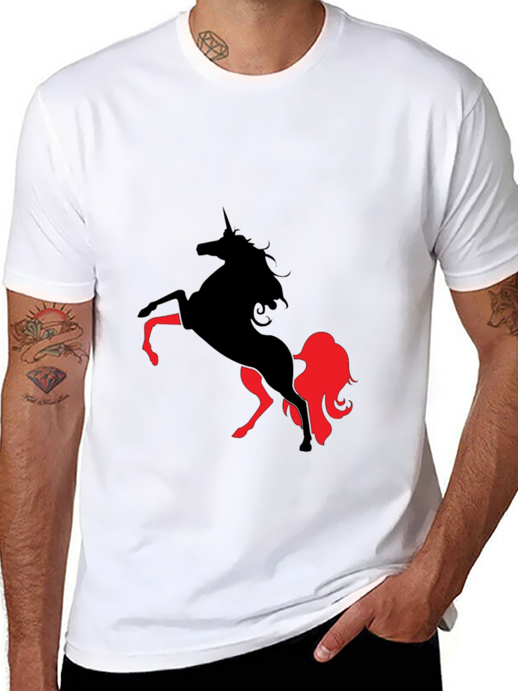 Unicorn Graphic Tee - Black