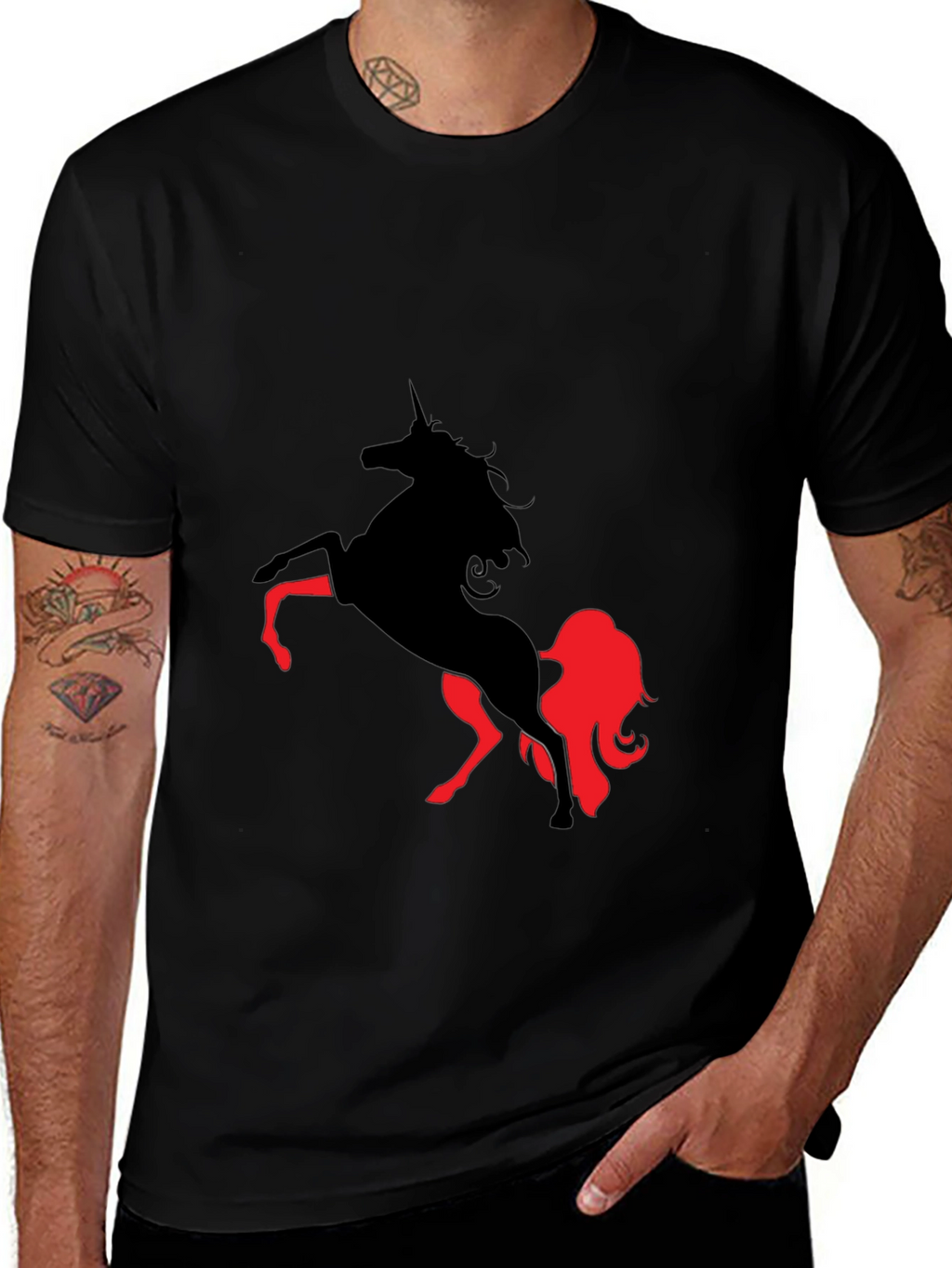 Unicorn Graphic Tee - Black