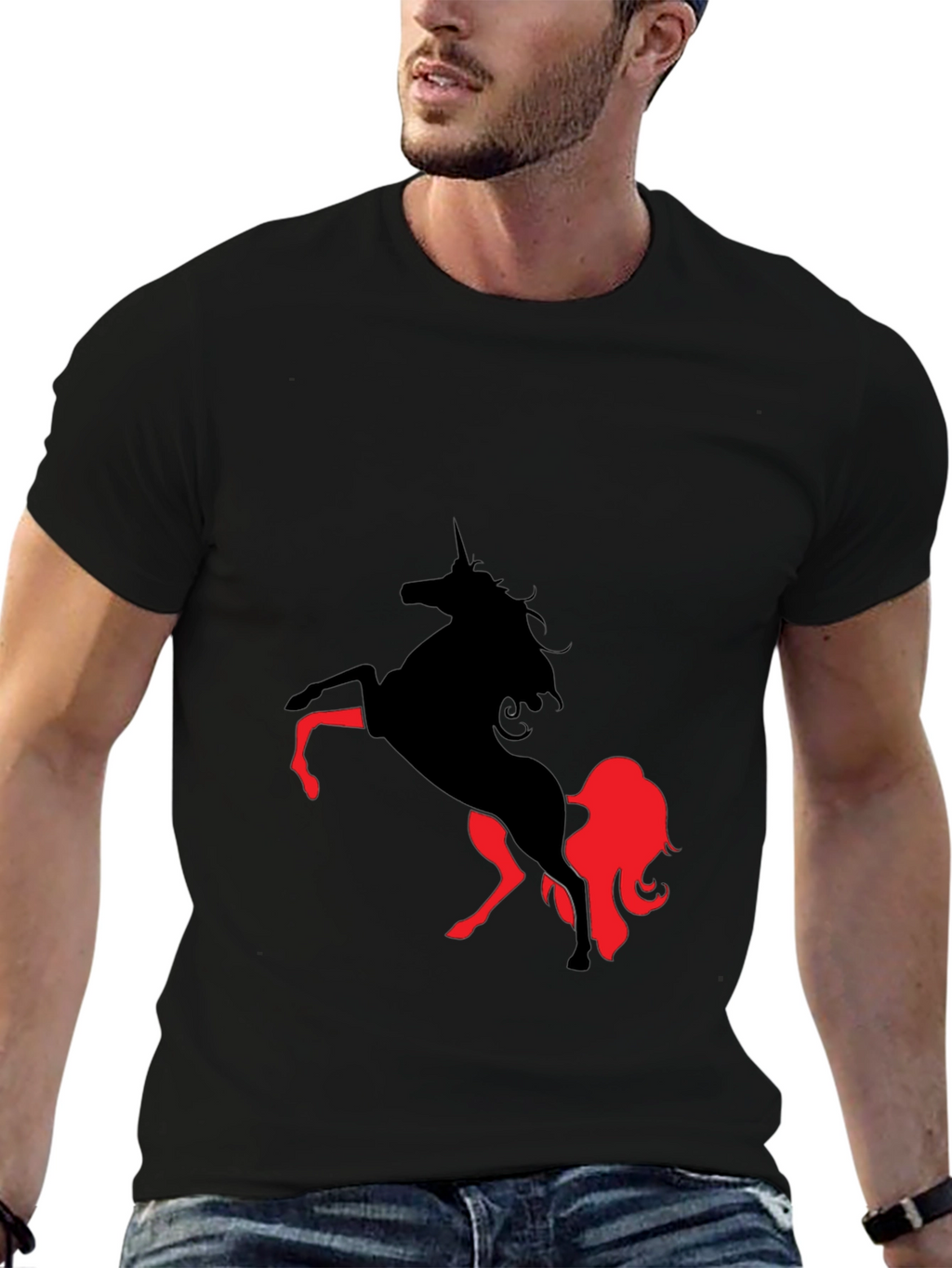 Unicorn Graphic Tee - Black