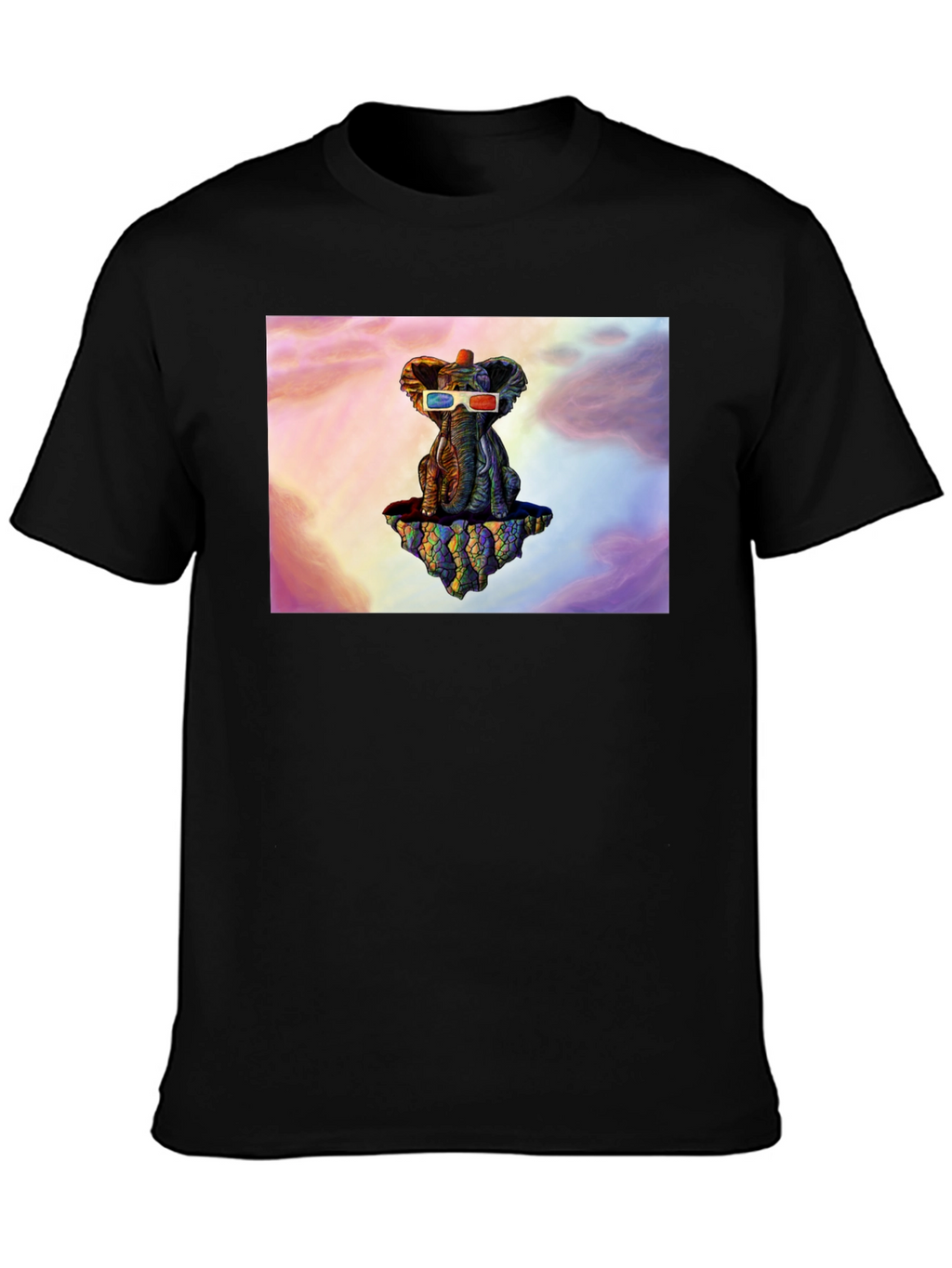 Elephant 3D Glasses Graphic Tee