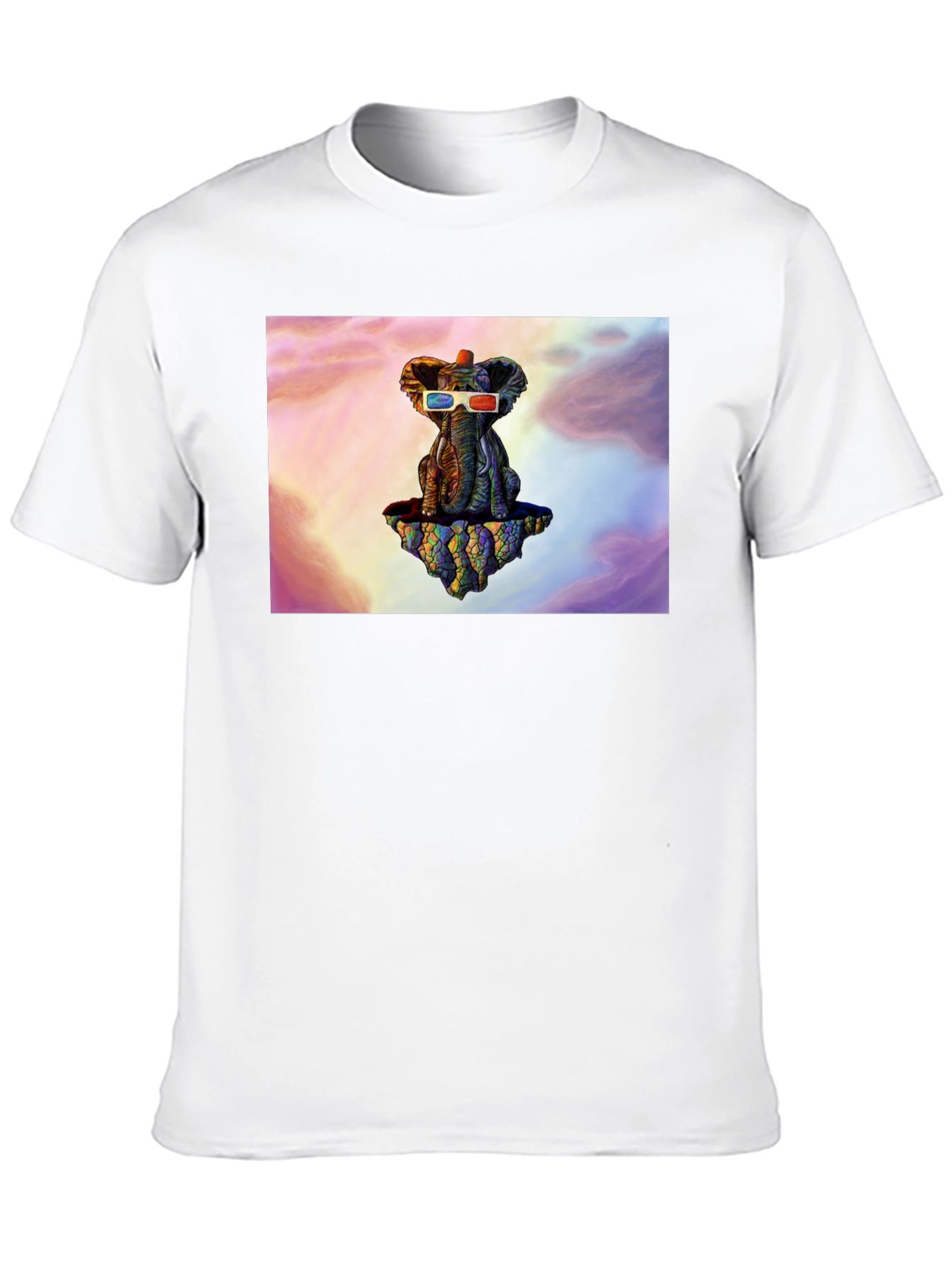 Elephant 3D Glasses Graphic Tee