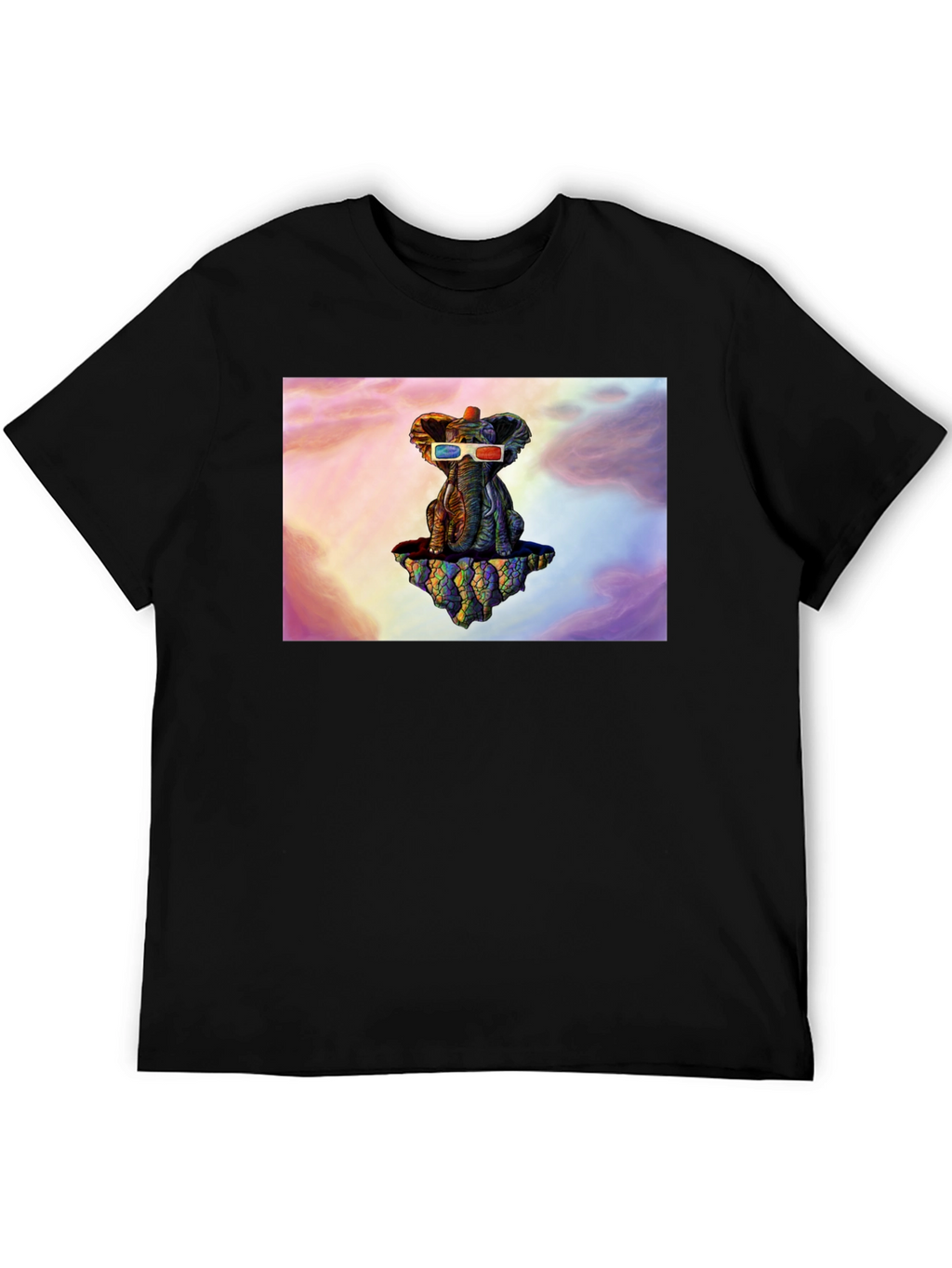 Elephant 3D Glasses Graphic Tee