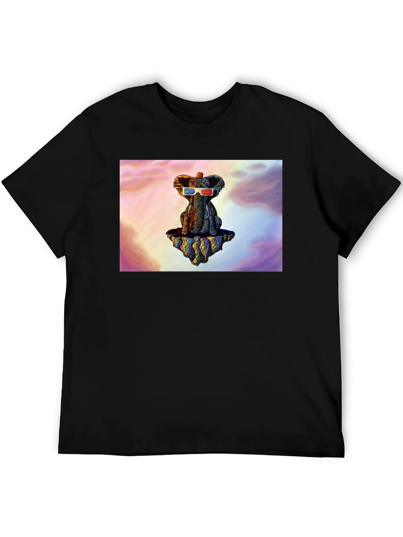 Elephant 3D Glasses Graphic Tee