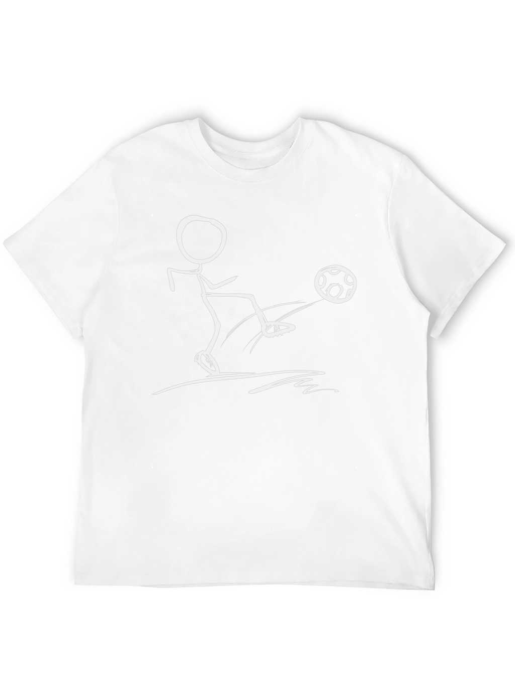 Stick Figure Soccer T-Shirt - Black