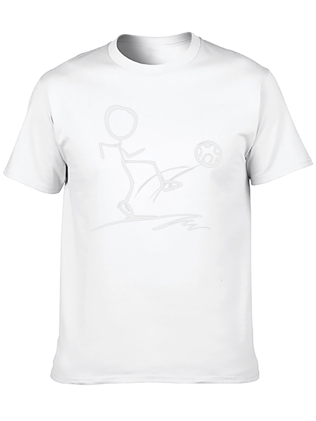 Stick Figure Soccer T-Shirt - Black