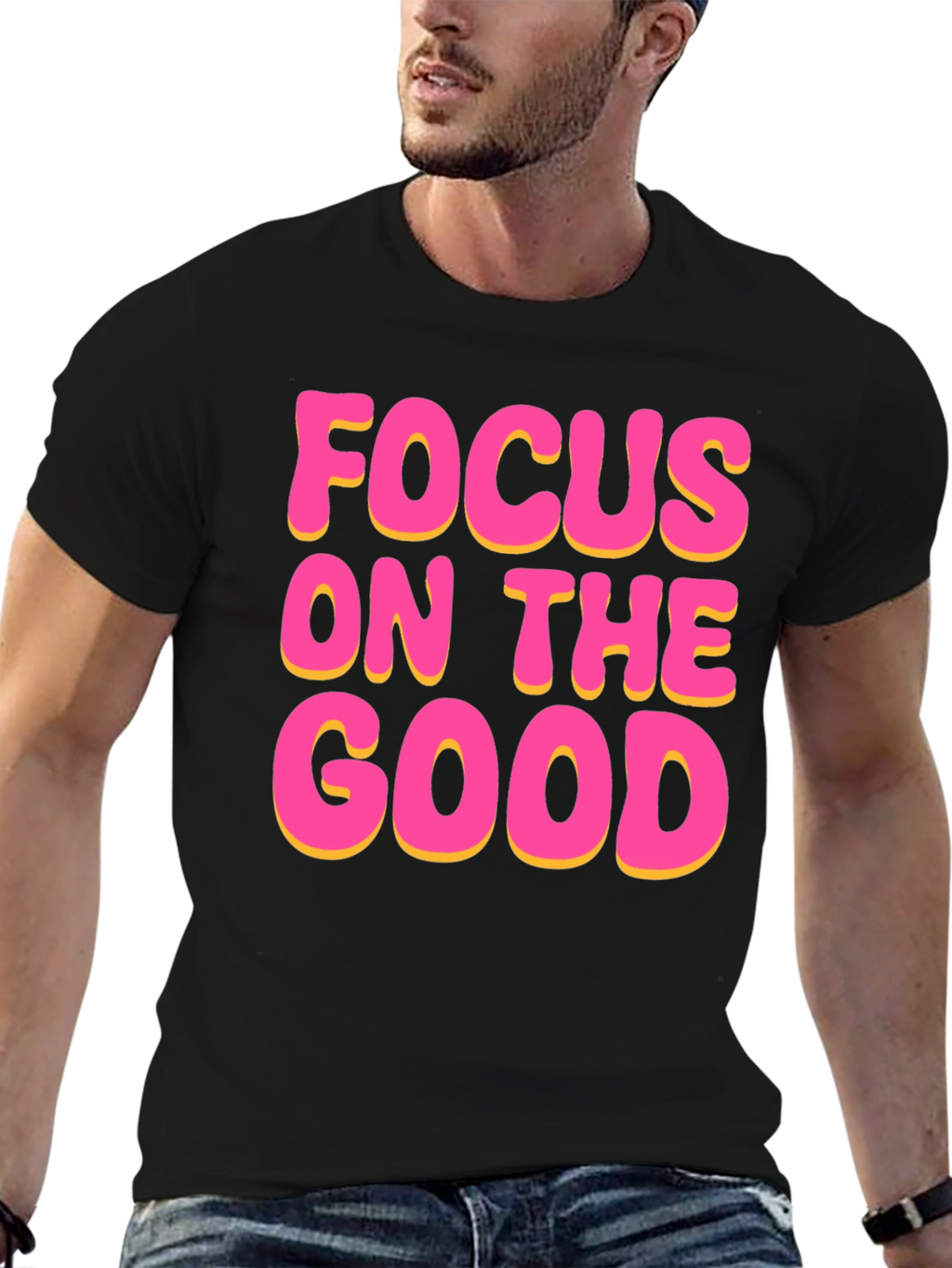 Focus On The Good Black T-Shirt