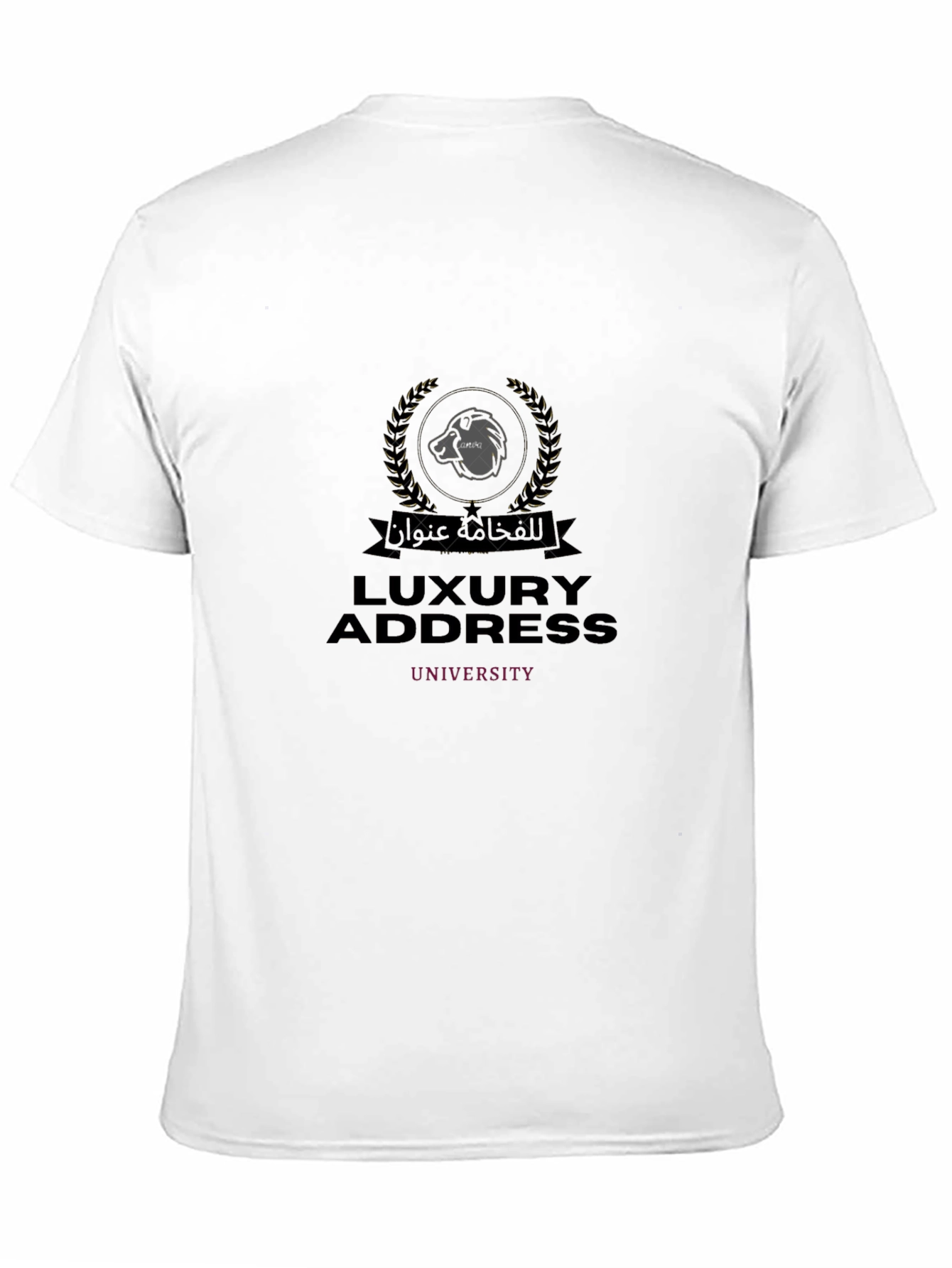 Luxury Address University Black T-Shirt