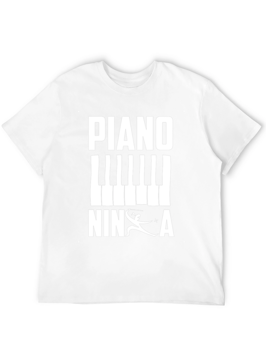 Piano Ninja Black T-Shirt - Unique Music Lover Apparel