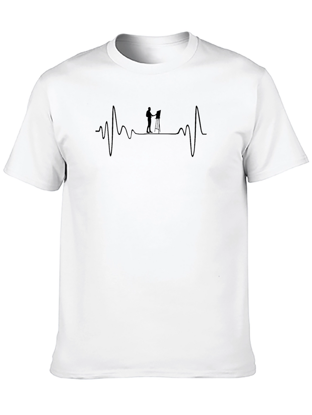 Photographer Heartbeat T-Shirt - Black