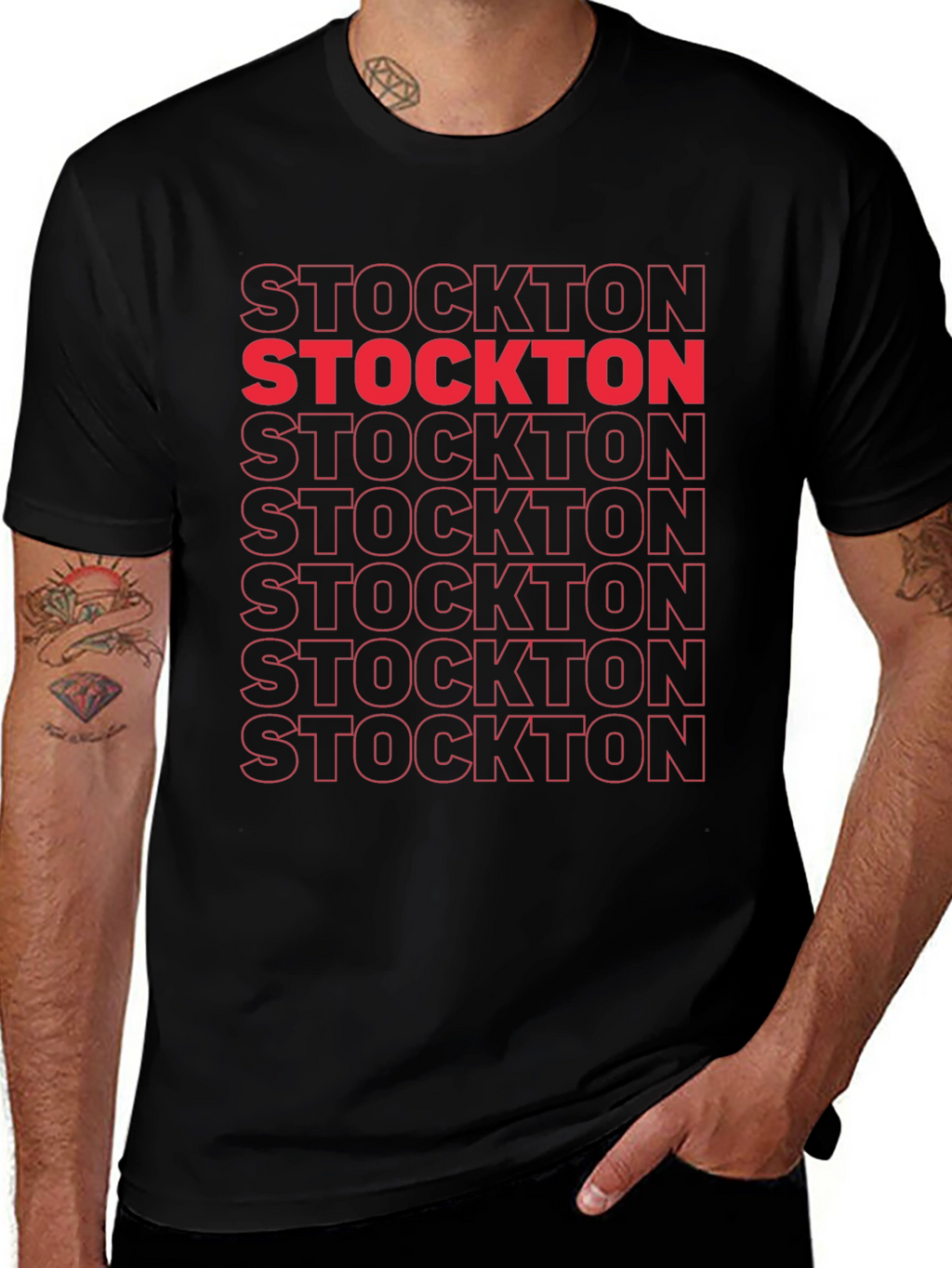 Stockton Graphic Tee - Bold Text Design