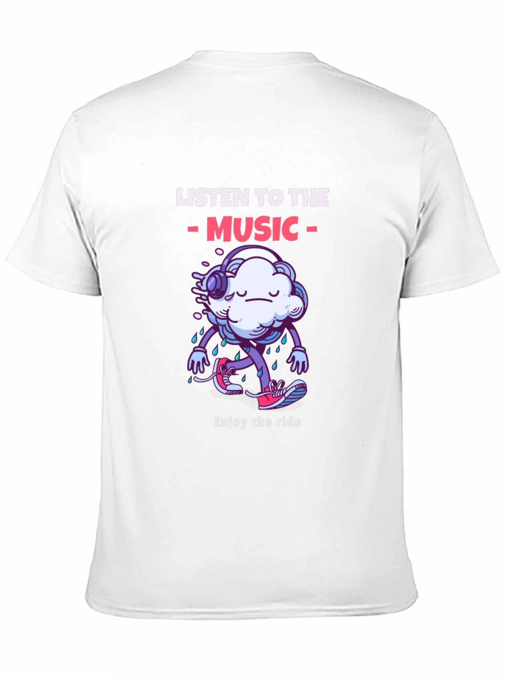 Music Lovers Cloud Print T-Shirt