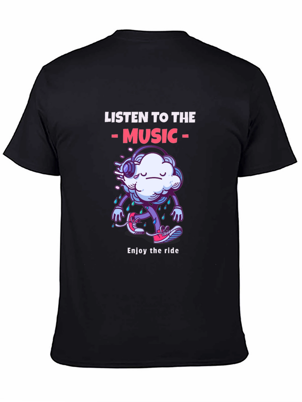 Music Lovers Cloud Print T-Shirt