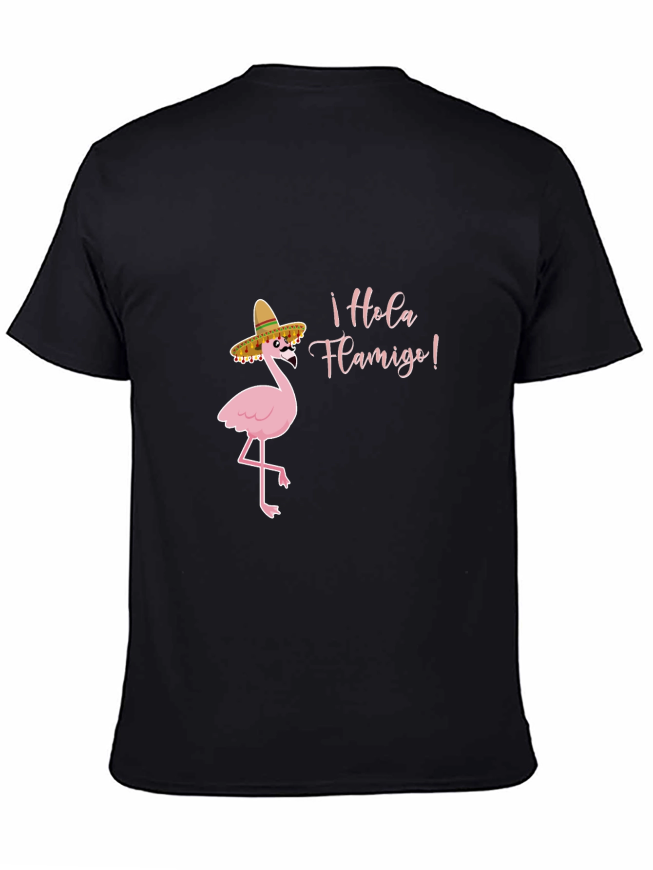 Hola Flamigo Black T-Shirt