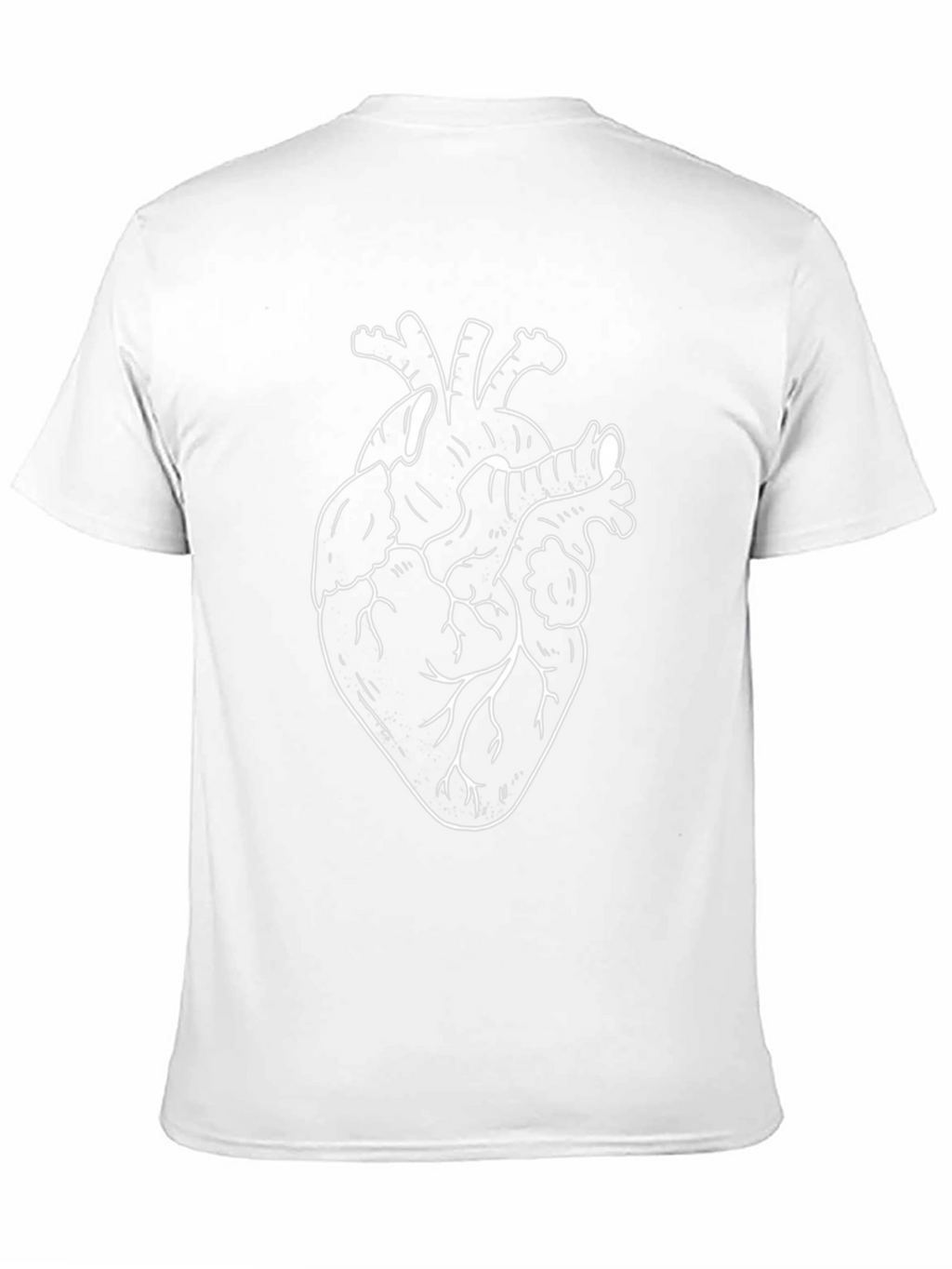 Anatomical Heart Print Black T-Shirt