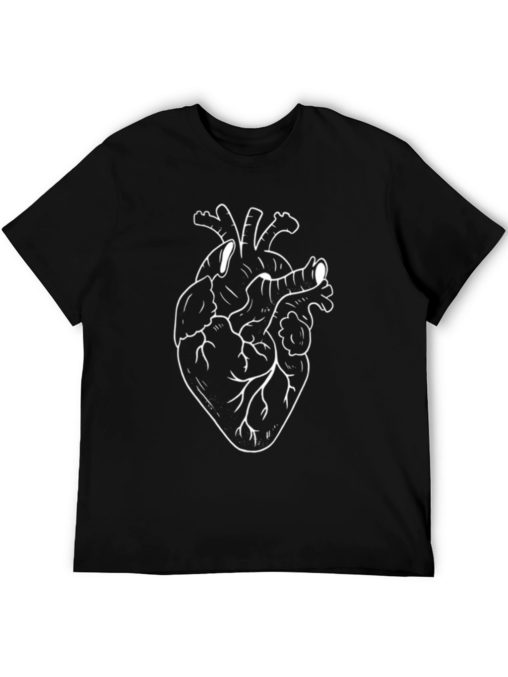 Anatomical Heart Print Black T-Shirt