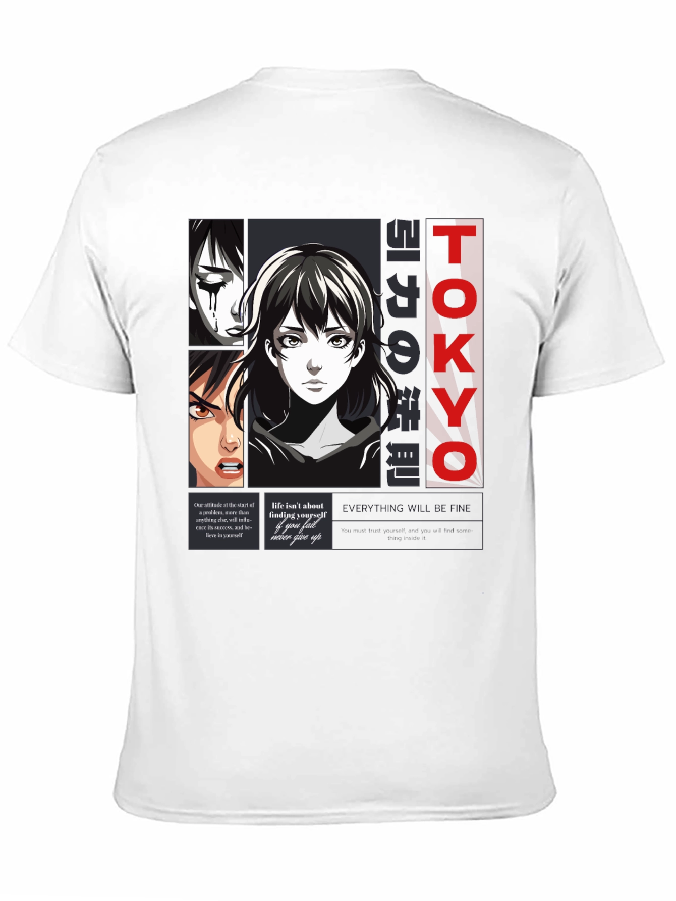 Anime Graphic Print T-Shirt - Tokyo Style