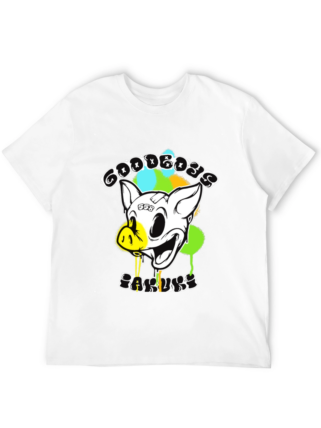 Goodbyes Garlicky Pig Graphic Tee - Black
