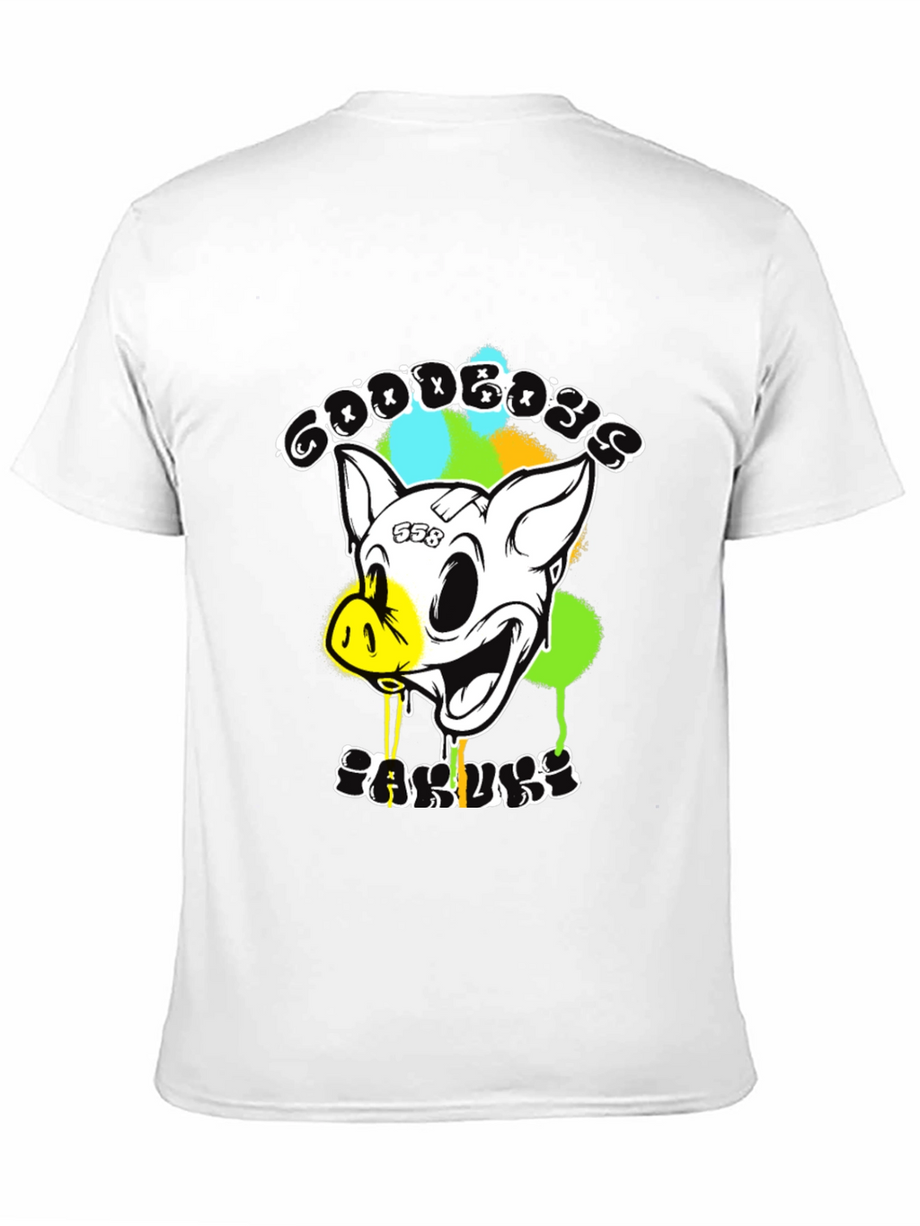 Goodbyes Garlicky Pig Graphic Tee - Black