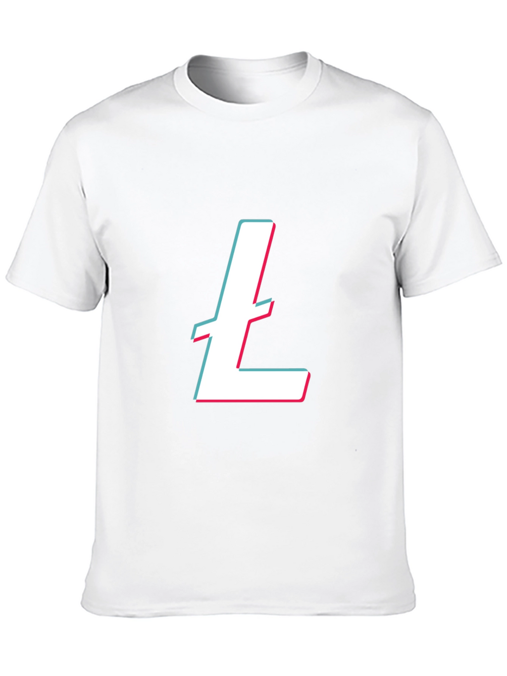 Black T-Shirt with White and Pink Letter Graphic