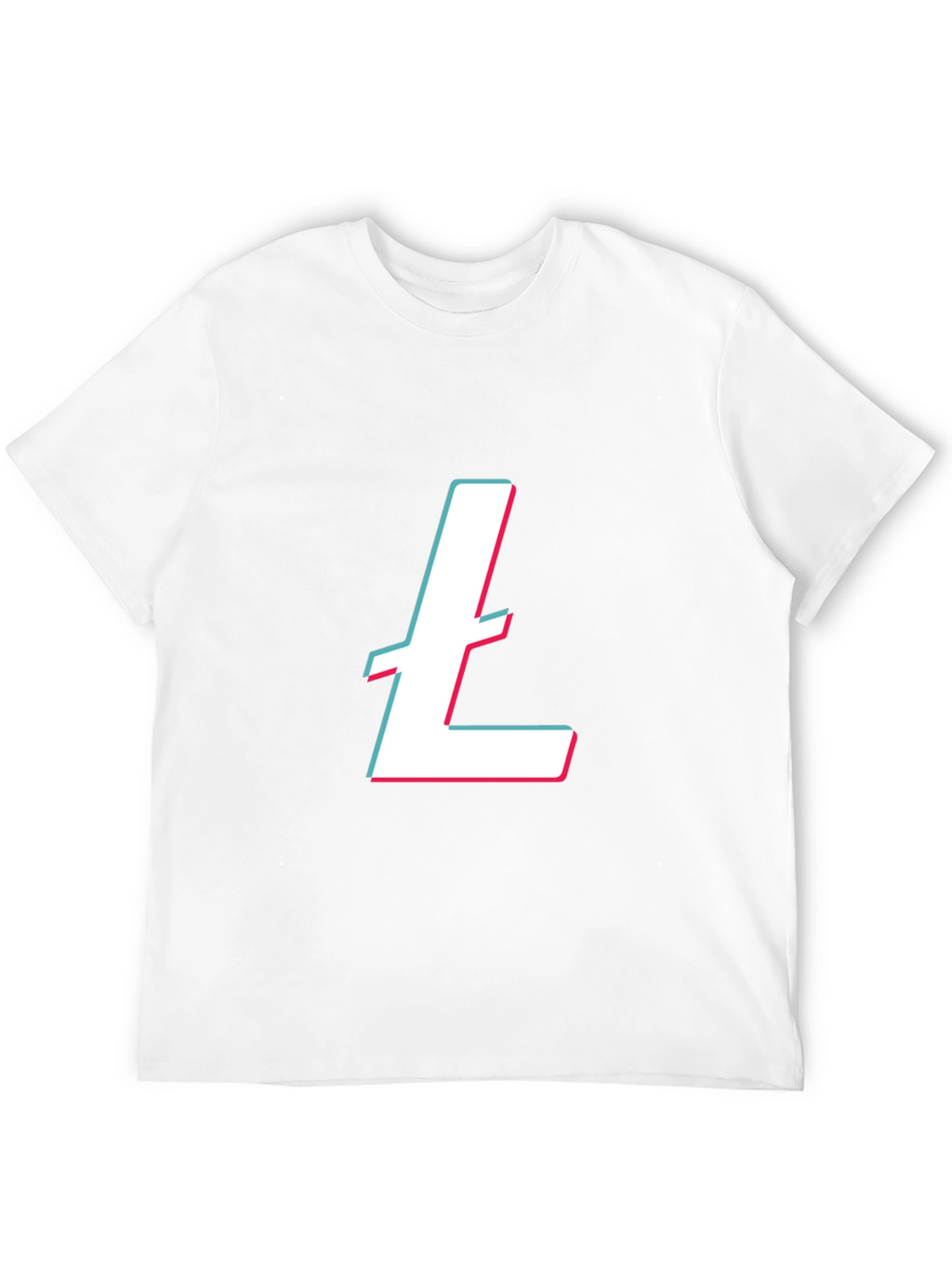 Black T-Shirt with White and Pink Letter Graphic