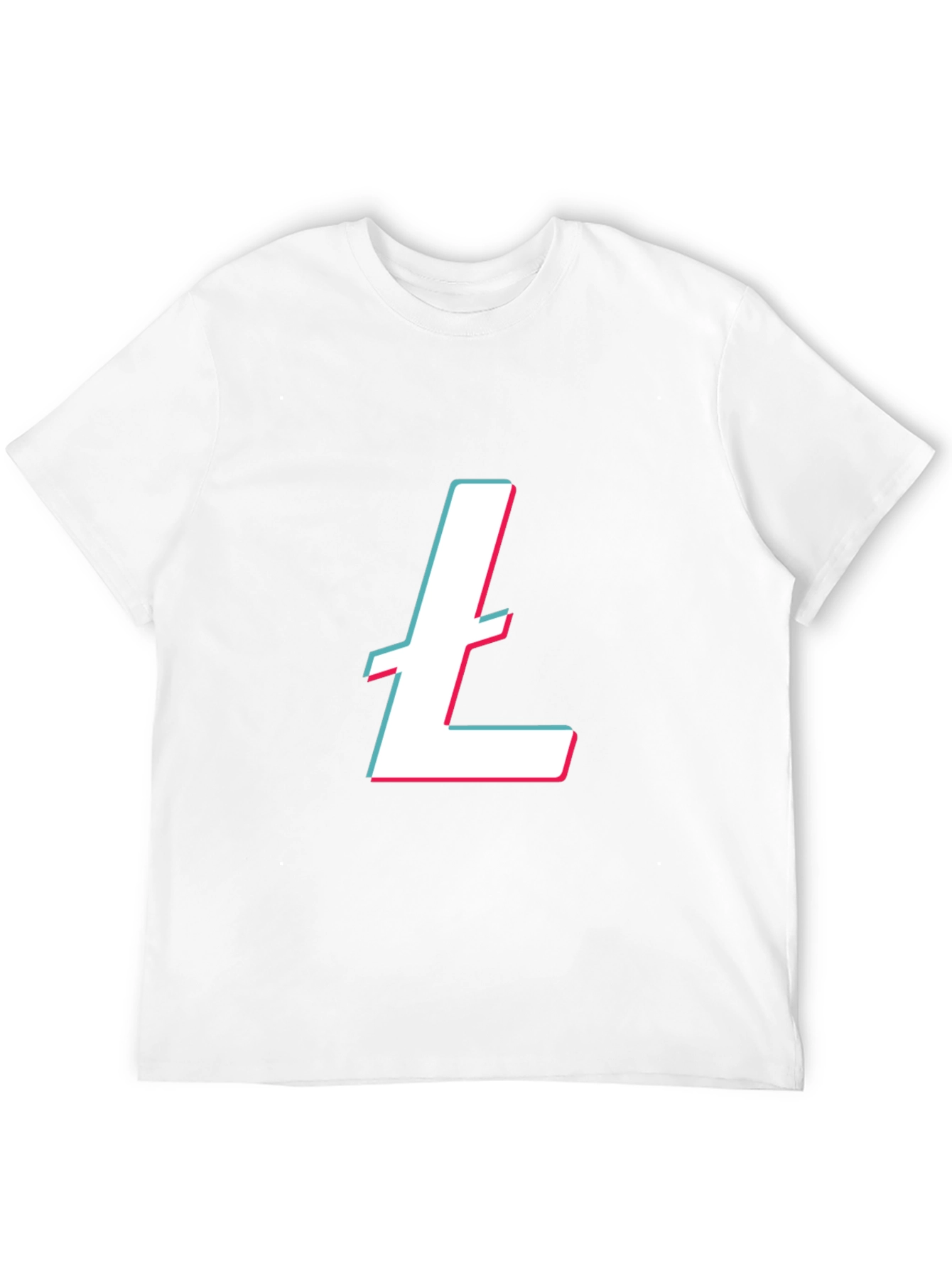 Black T-Shirt with White and Pink Letter Graphic