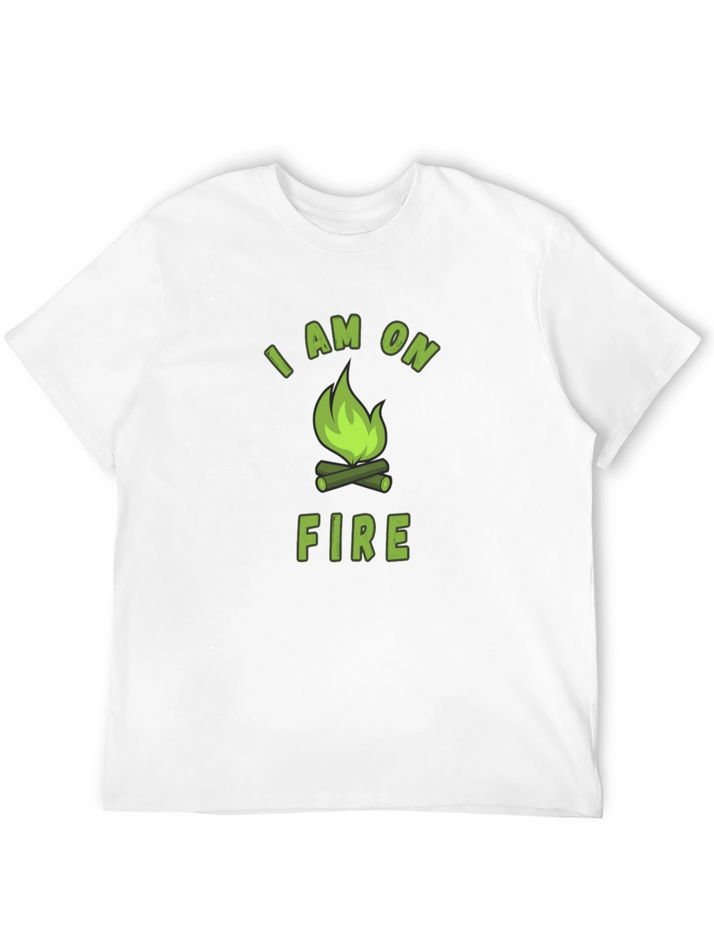 I Am On Fire Graphic Print Black T-Shirt