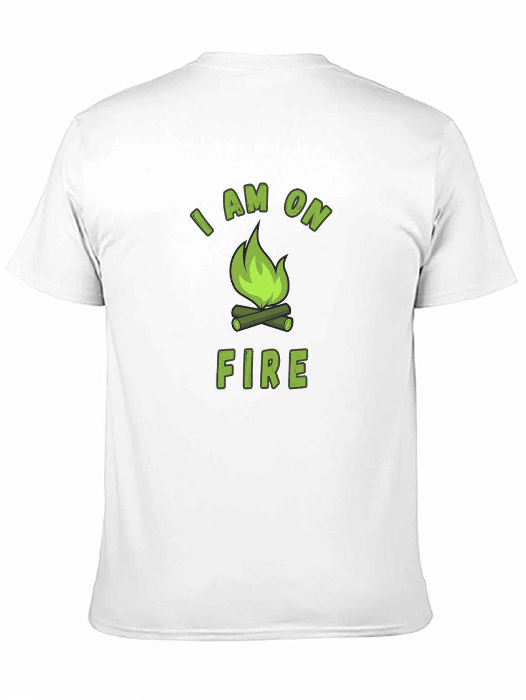 I Am On Fire Graphic Print Black T-Shirt