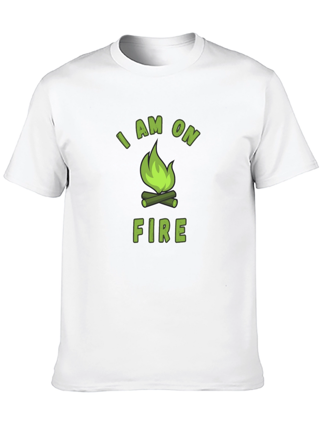 I Am On Fire Graphic Print Black T-Shirt