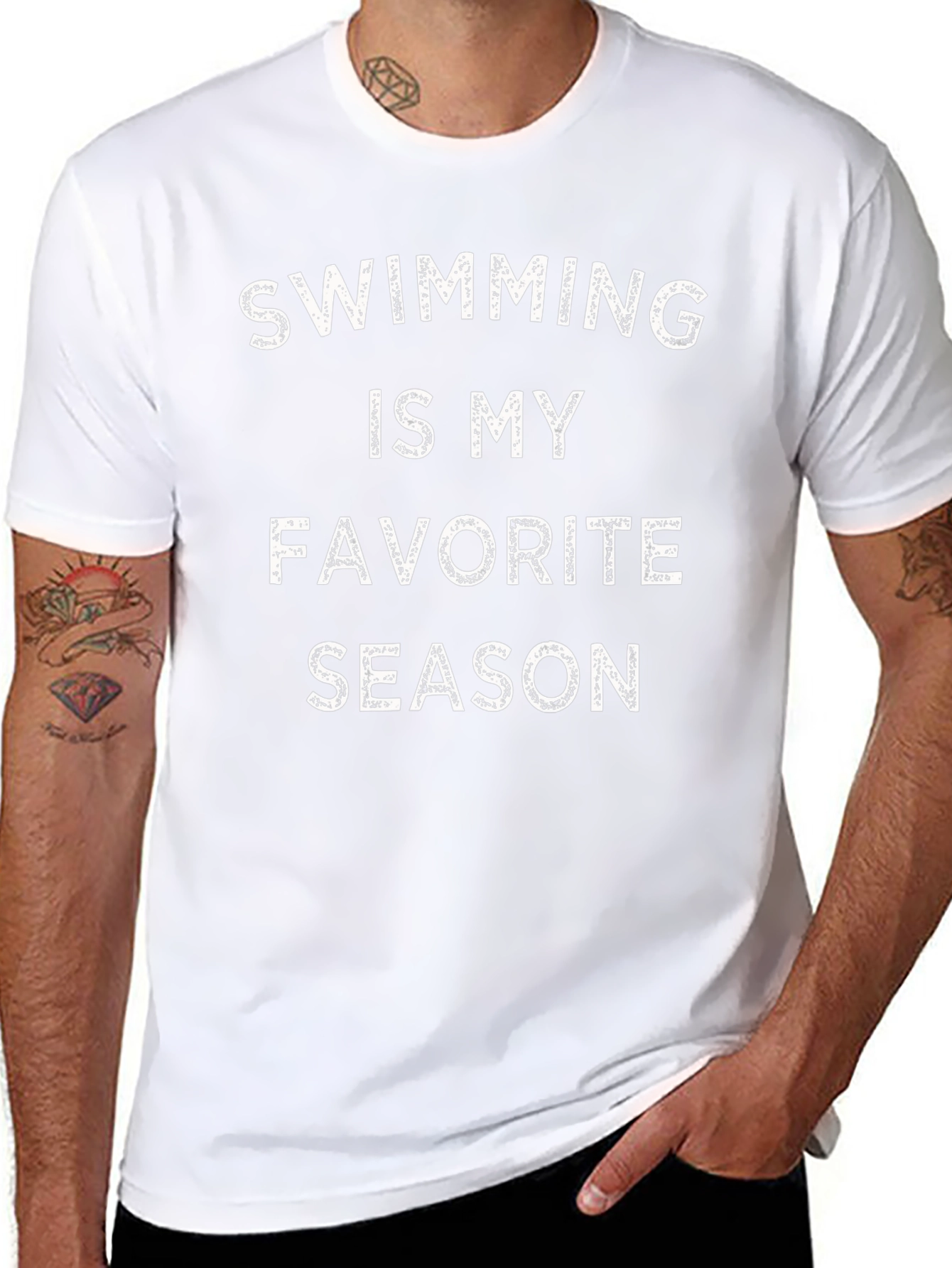 Swimming is My Favorite Season Black T-Shirt