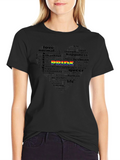 Pride Word Art Heart Black T-Shirt