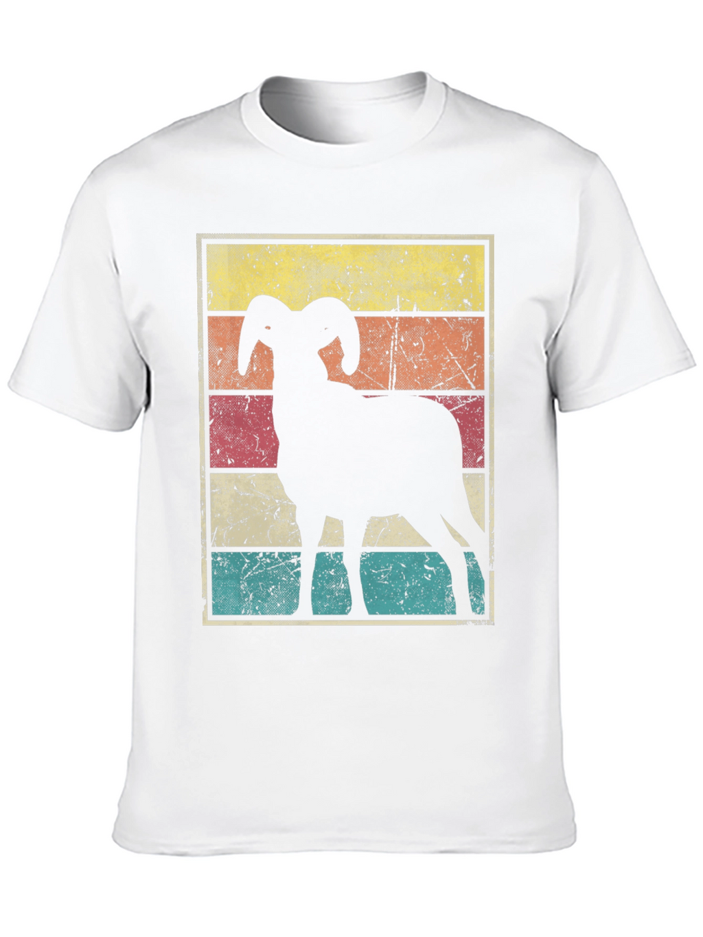 Retro Ram Graphic Tee - Black Cotton Blend