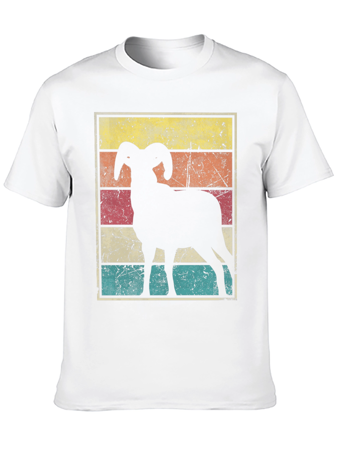 Retro Ram Graphic Tee - Black Cotton Blend